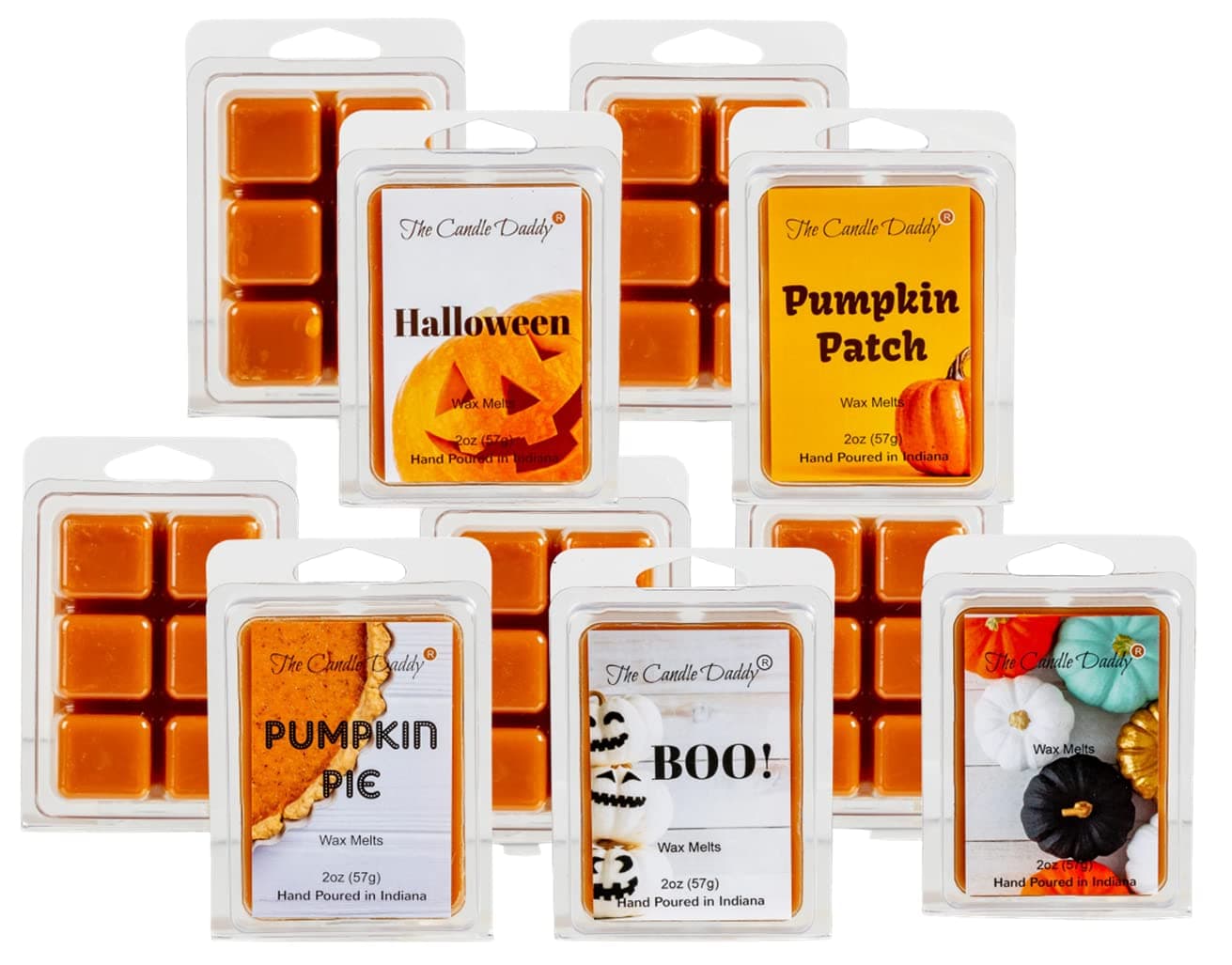 Pumpkin Spice Lovers 5 Pack - 5 Amazing Fall Pumpkin Scented Wax Melts - 30 Total Cubes - 10 Total Ounces - Harvest Aromas