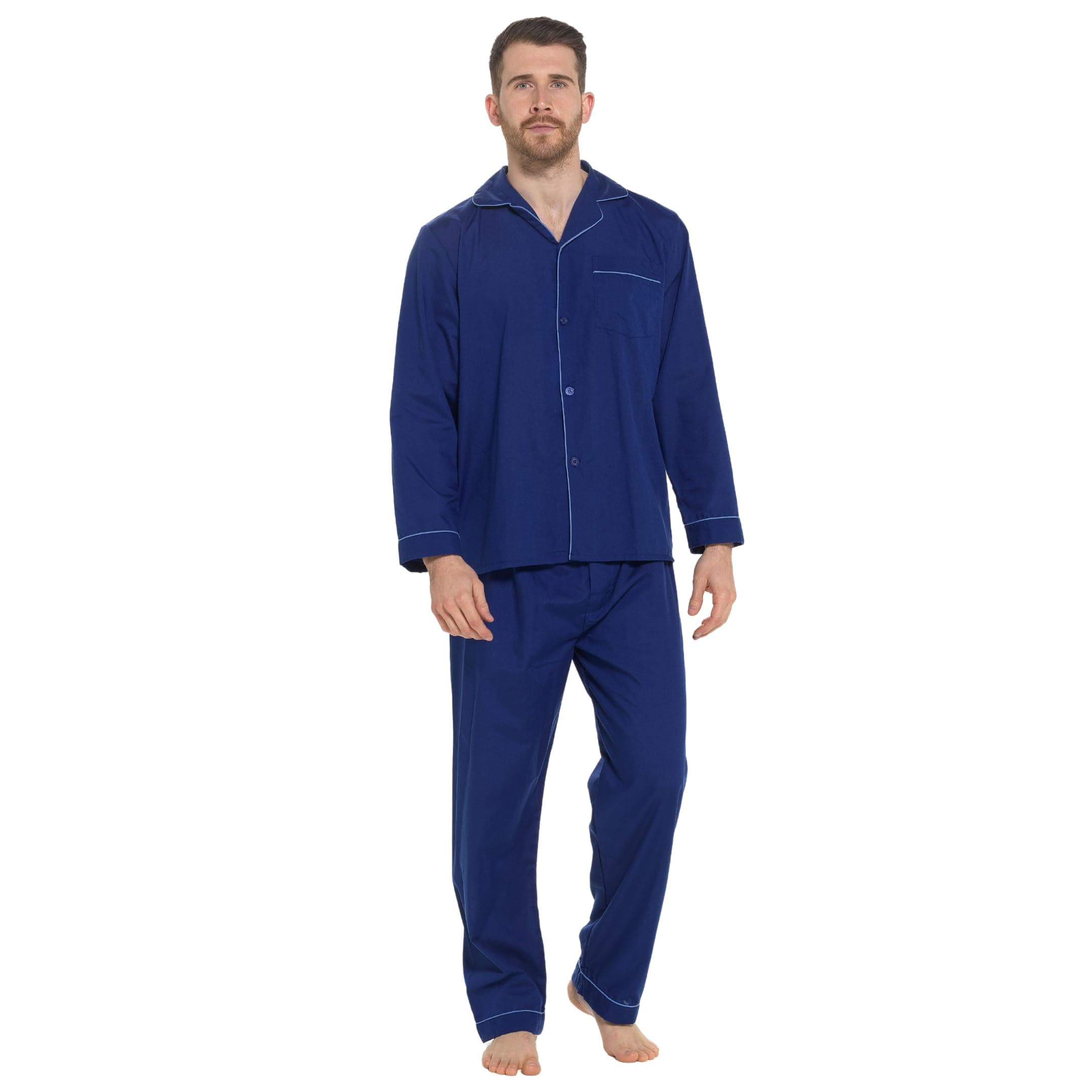 Strong Souls Mens Pyjamas Traditional 2 Piece Pjs