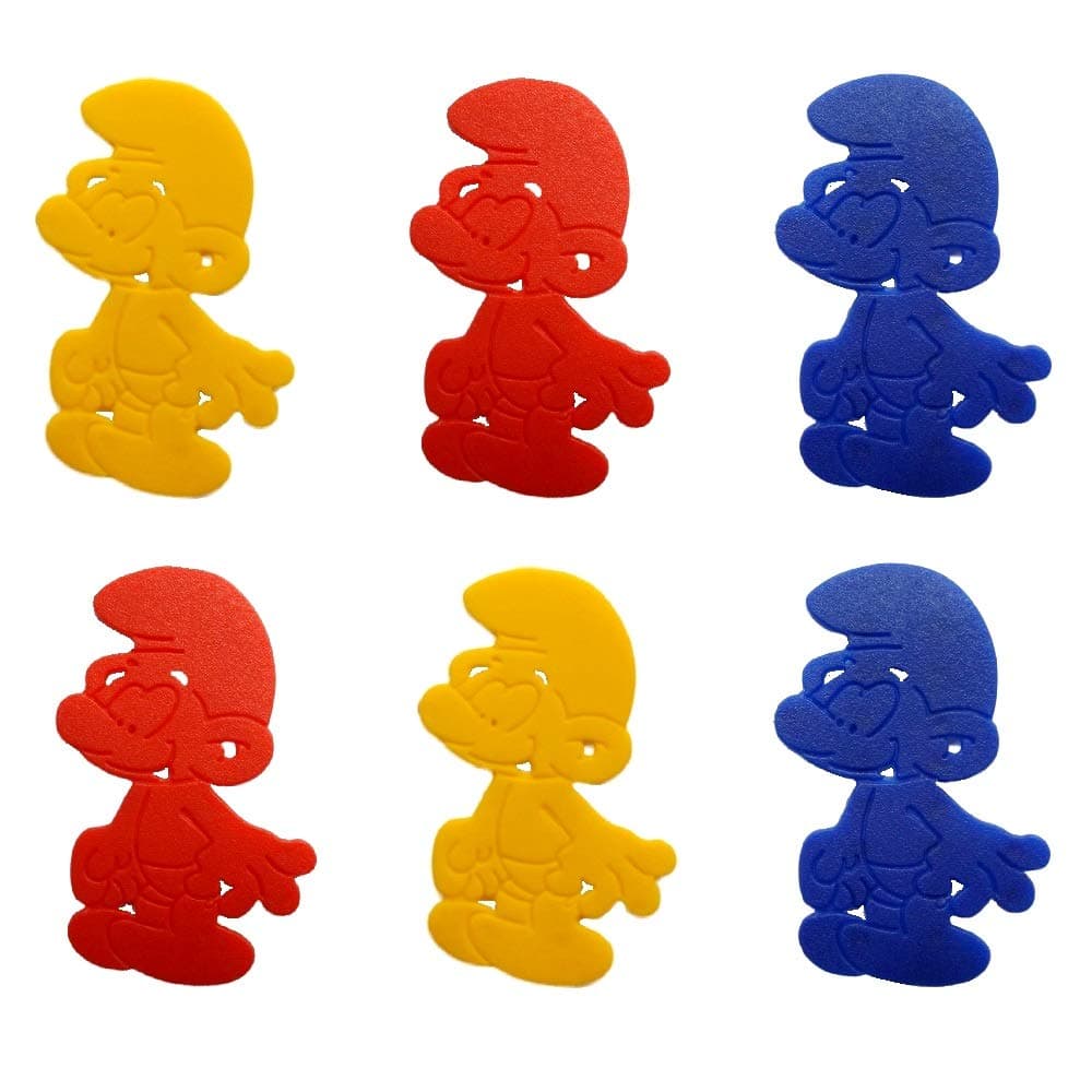 OBI Deco-Line Dekoline Peggy Smurf Multicolor Bath or Shower Safety Insert 6 Piece Set