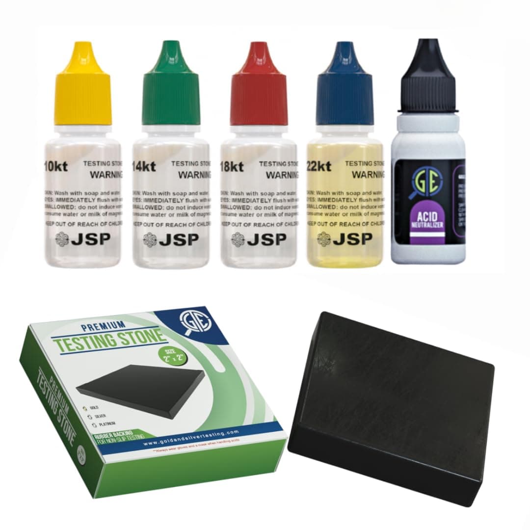 Gemtone Gold Testing Jewelry Kit 10K 14K 18K 22K Testing Solution Purity Determiner Jewelry Scrap Precious Metal Made in USA