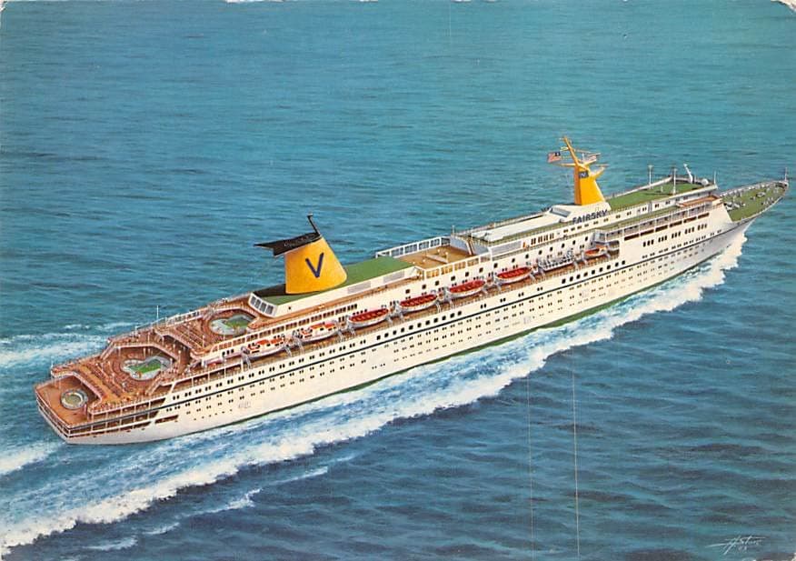 M.S. Fairsky M.S. Fairsky, Sitmar Cruises Postcard