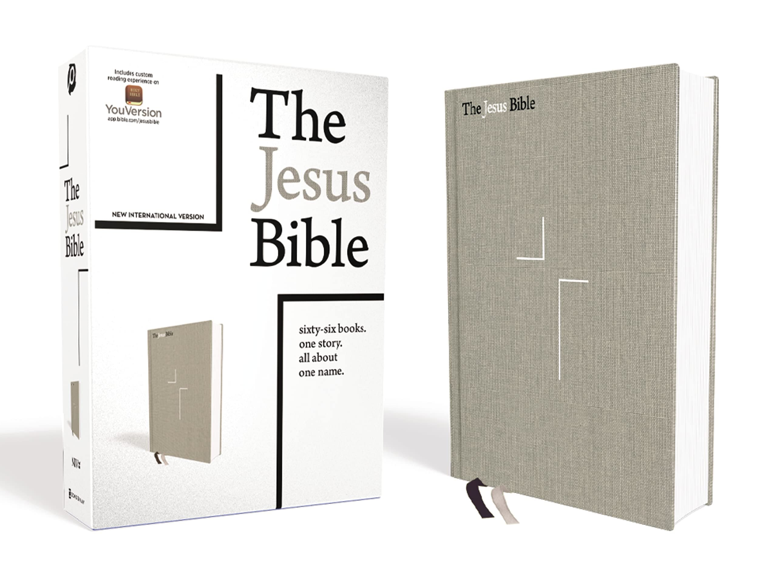 The Jesus Bible, NIV Edition, Cloth Over Board, Gray Linen, Comfort Print: The Jesus Bible, New International Version, Gray Linen, Comfort Print