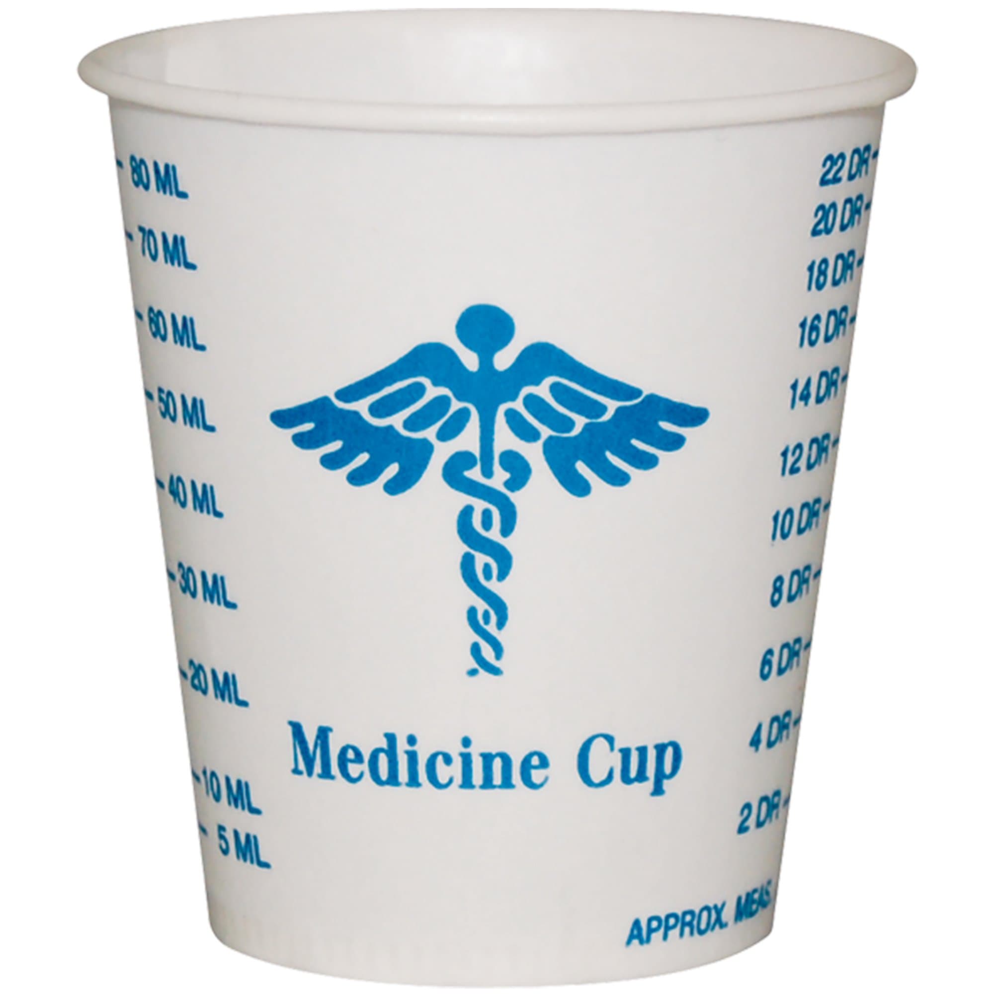 SOLO R3-43107 Medicine Design Wax Coated Paper Graduated Cup 3-oz. Capacity (50 Packs of 100)