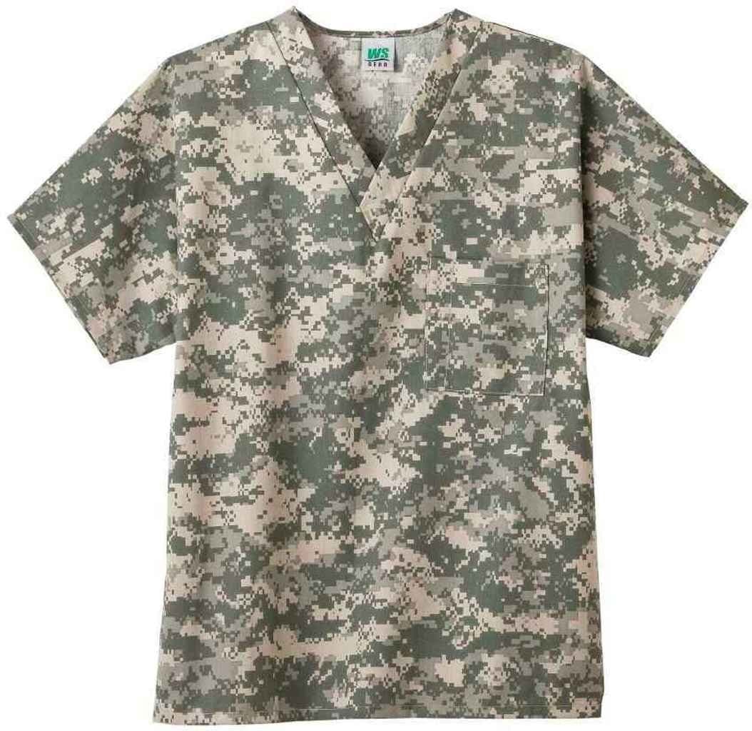 Fundamentals 14000 Adult's One Pocket Top Camoflauge X-Small