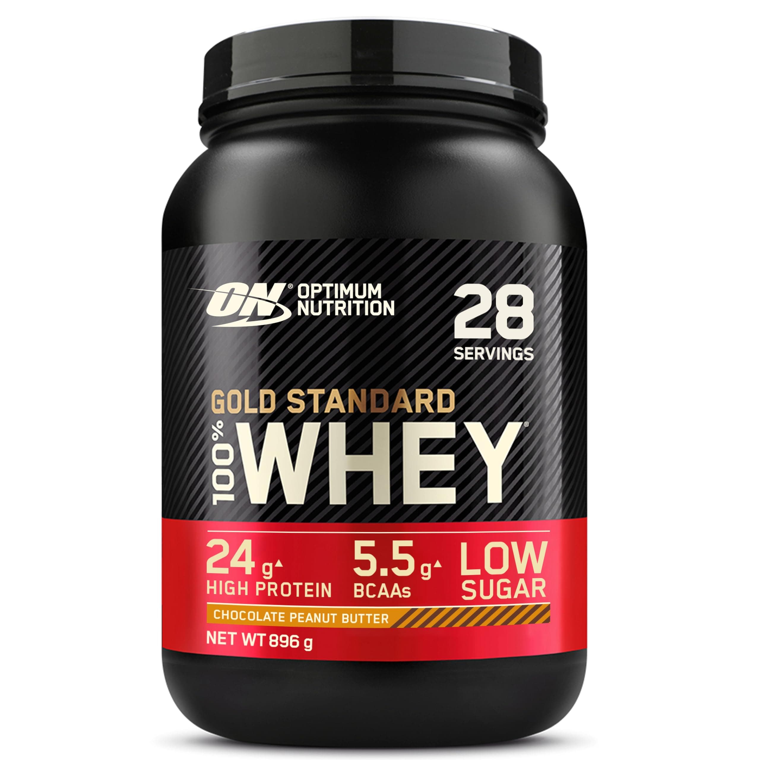 Gold Standard 100% Whey Protein, Muscle Building Powder With Naturally Occurring Glutamine and BCAA Amino Acids, Chocolate Peanut Butter Flavour, 28 Servings, 896 g