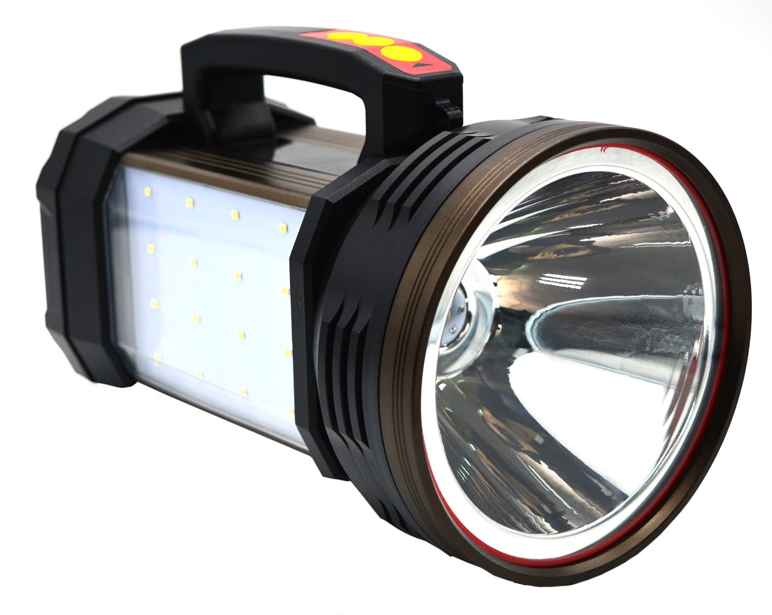 Eornmor 7000 Lumens Outdoor Ultra Bright USB Rechargeable Flashlight Torch Powerful LED Handheld Spotlight Portable Searchlight with White Light and Blue Light,6 model 15000mah.