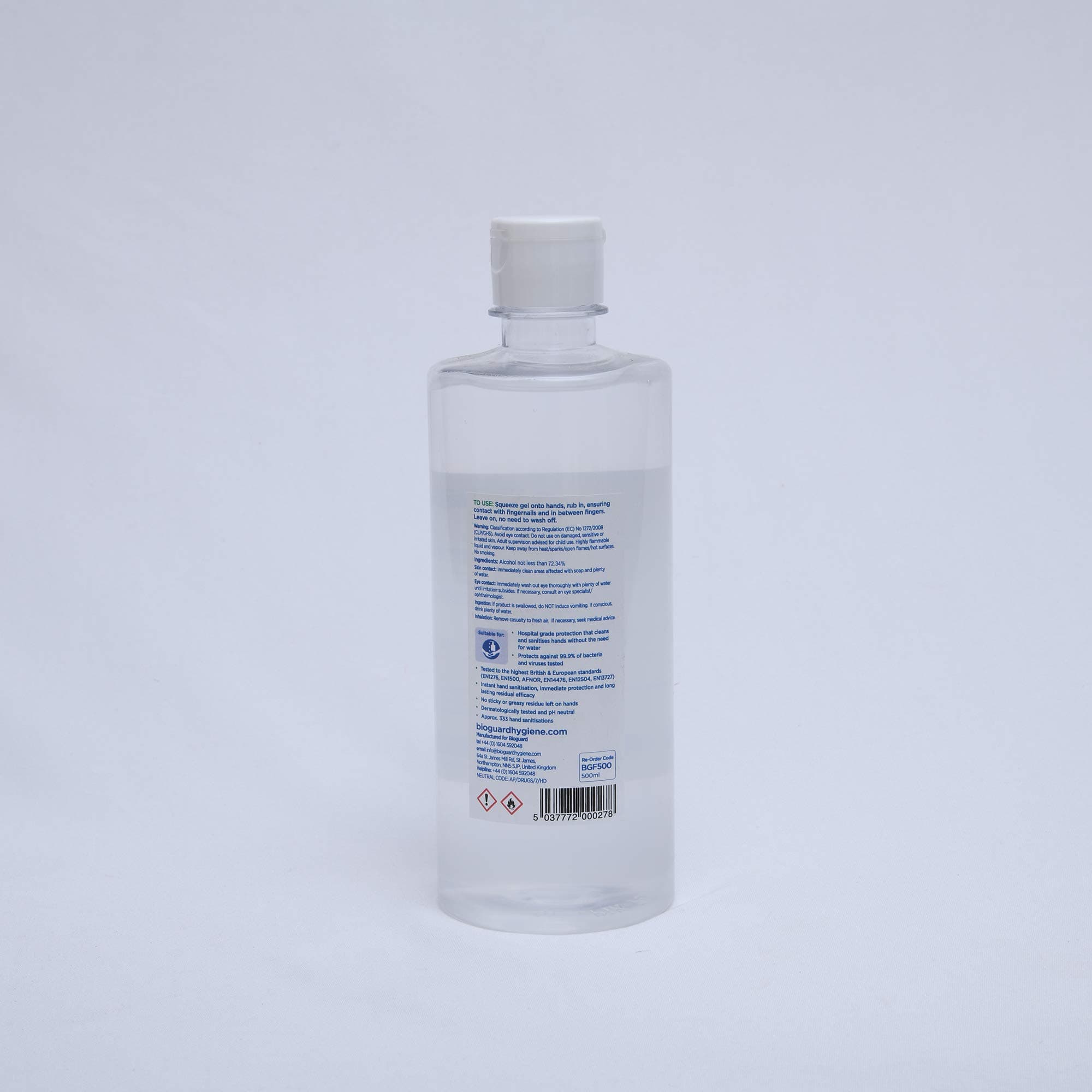 Bioguard Lemon Fragrance Anti Bacterial Hand Soap Sanitizer 75-80% Alcohol Gentle on Skin Non Sticky High performing, Fast acting - 500 ml