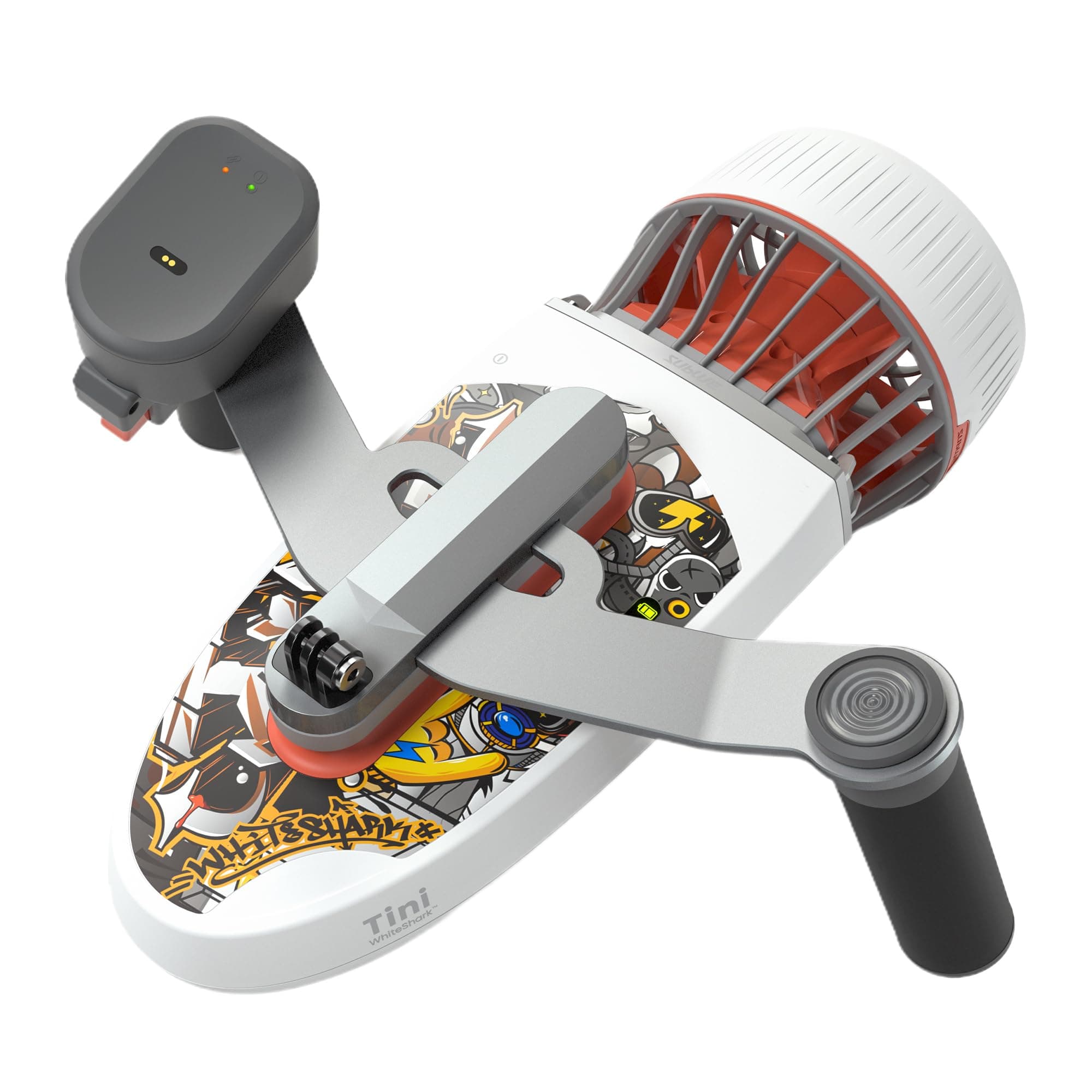 sublue Tini Underwater Scooter 15.43lb 3.13 mph 40 Minutes 2 Gear Speed Switch 131ft Waterproof Swimming Pool Diving Snorkeling Water Scooter for Kids Adults (Tini White)