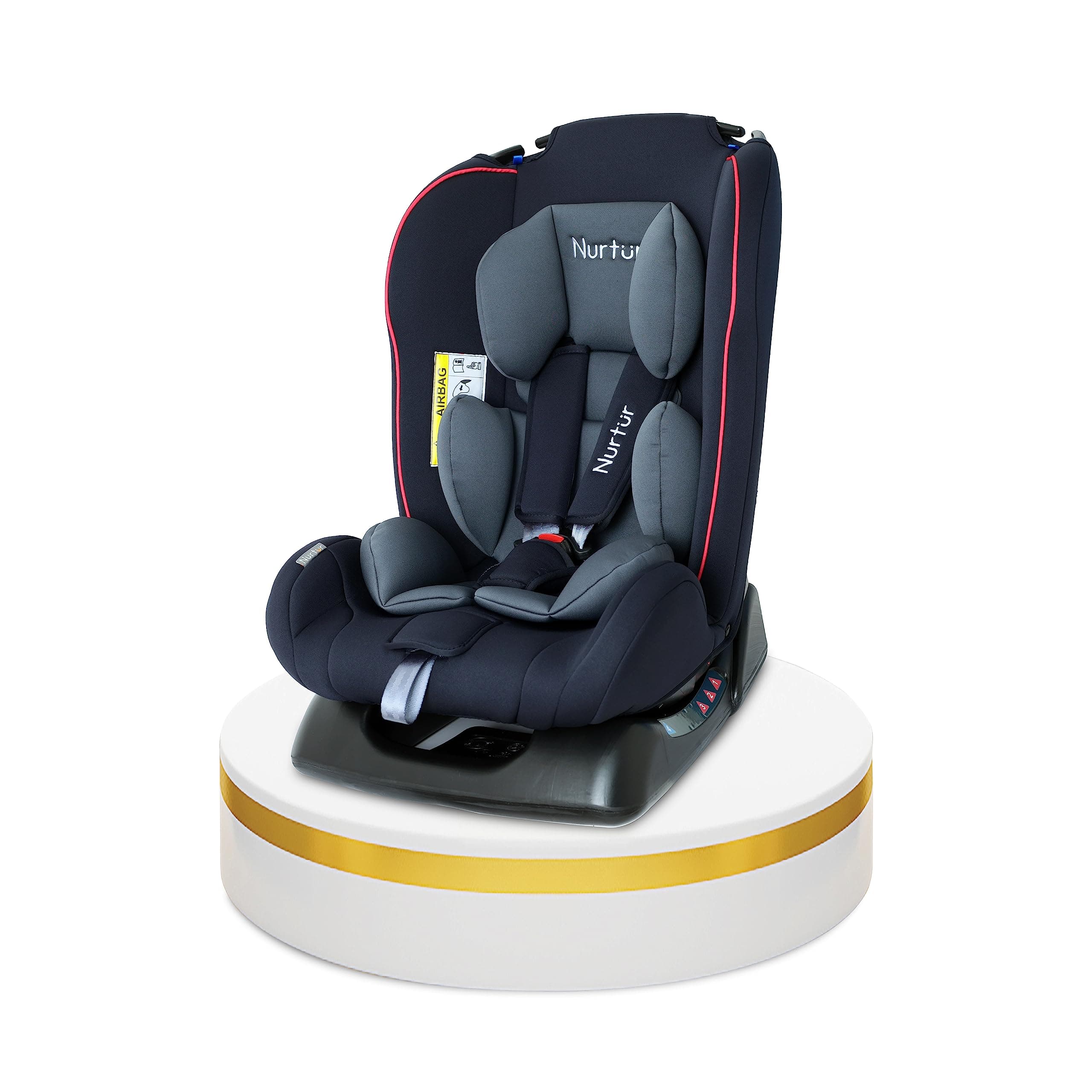 Nurtur Bruno Baby/Kids 3-in-1 Car Seat, Slim & Comfy Design - 4 Positions Recline 5-Point Safety Harness - 143° Angle 0 months to 7 years (Group 0+/1/2), Upto 25kg