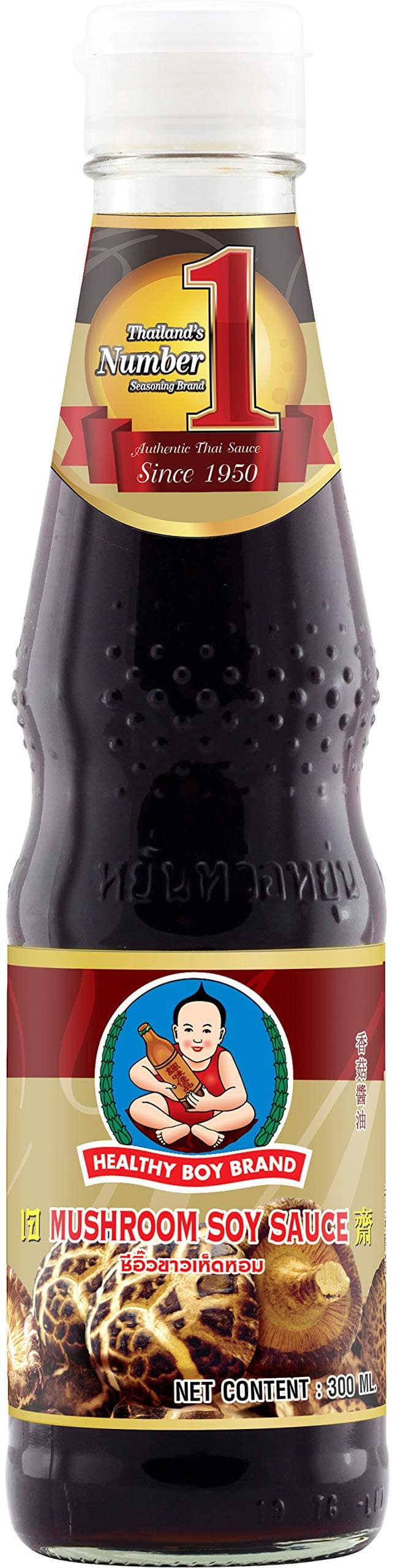 Healthy Boy Thai Mushroom Thin Soy Sauce, 10 Fl Oz, Product of Thailand (Pack of 1)