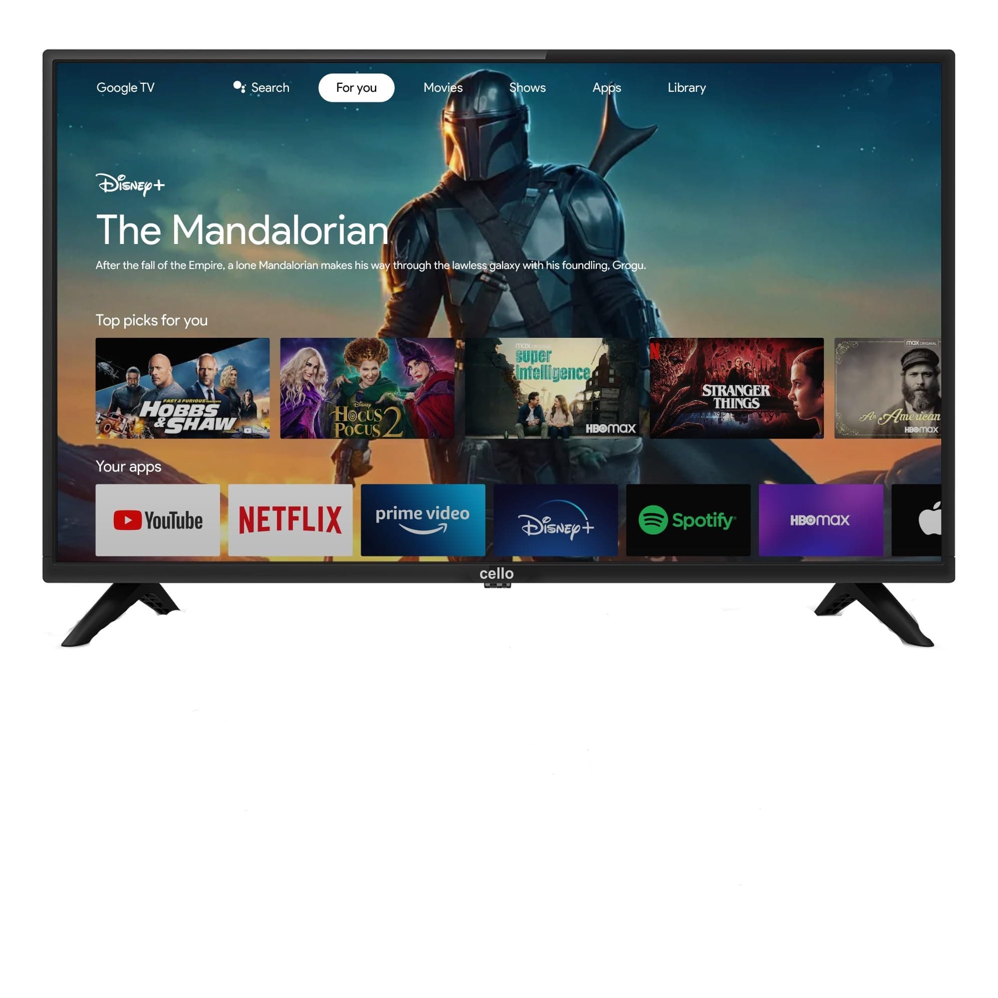 Google 32 inch Smart Android TV with Freeview Play, Google Assistant, Disney+, Netflix, Apple TV+, Prime Video. Made in the UK