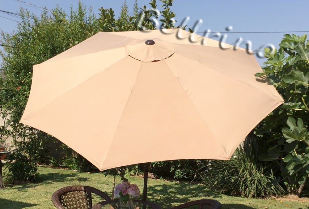 BELLRINO Replacement Umbrella Canopy for 9ft 8 Ribs TAN/Sand (Canopy Only)