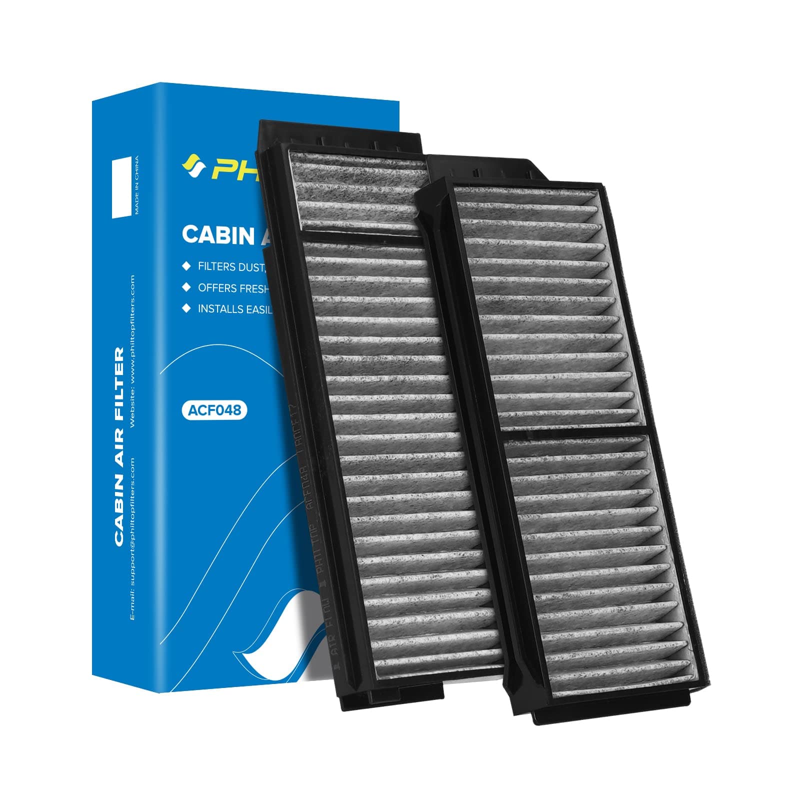 Cabin Air Filter w/Activated Carbon, Compatible with CF10218 Mazda 3 2004-2009, 5 2006-2010 2012-2015, Carbon Filter Up Dust Pollen Odor