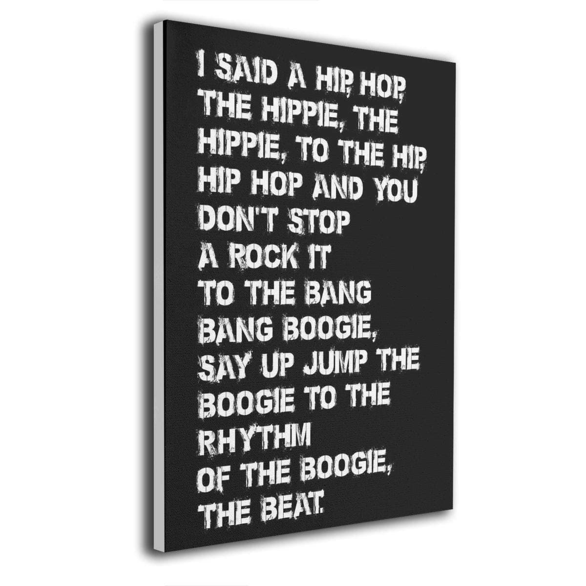 LP ART Canvas Print Wall Art Rappers Delight The Lyrics Picture Painting for Living Room Bedroom Modern Home Decor Ready to Hang Stretched and Framed Artwork 16''x20''