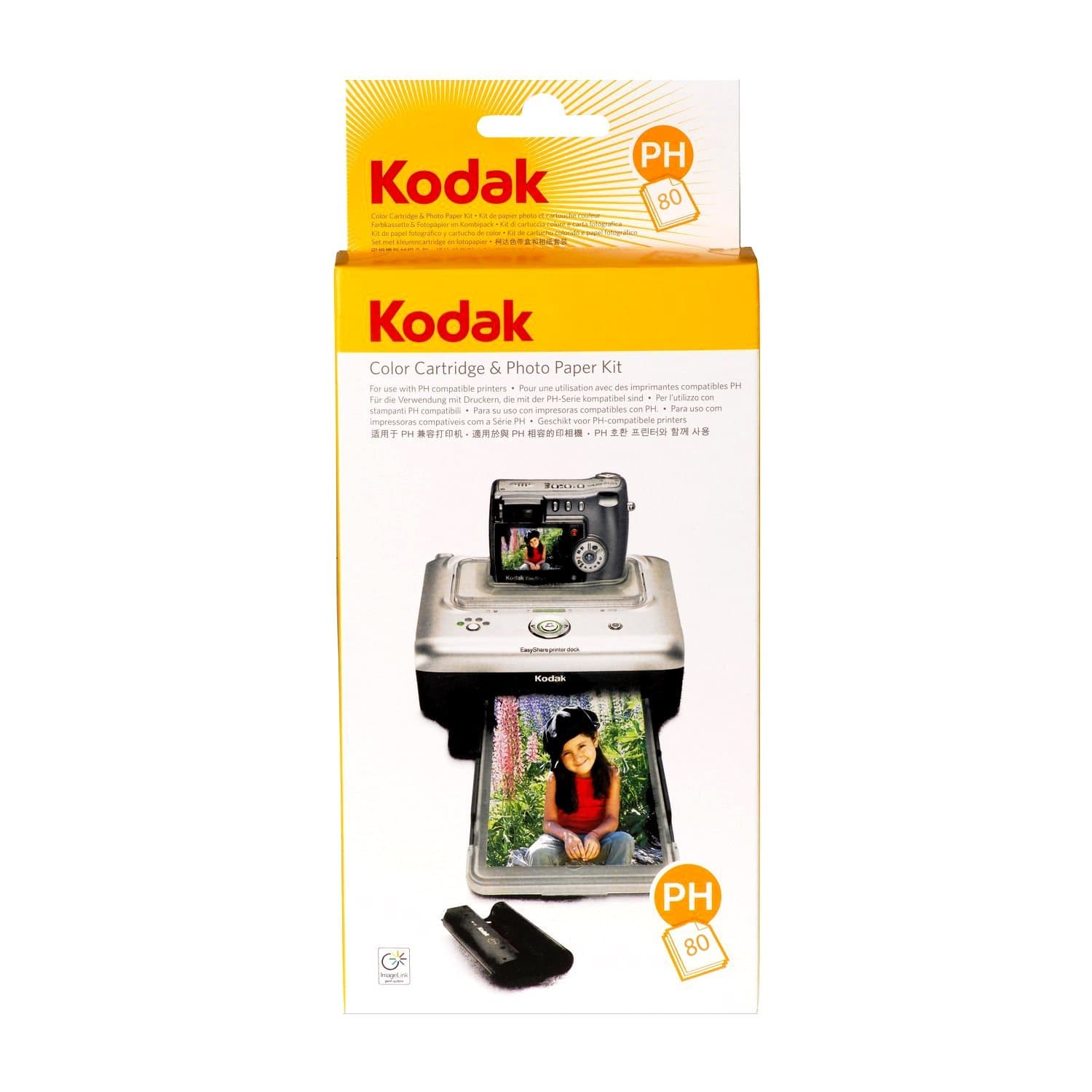 Kodak PH-80 EasyShare Printer Dock Color Cartridge & Photo Paper Refill Kit