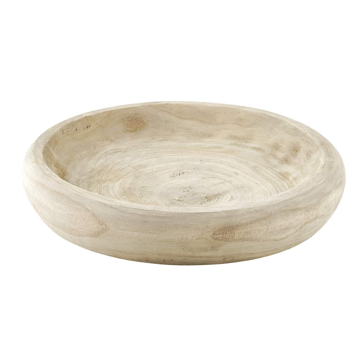 Santa Barbara Design Studio Wood Serving Bowl, Hand Carved Paulownia Wood Fruit Bowl/Decor, 11.5" Large, Natural