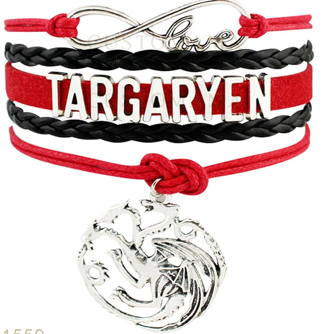 TARGARYEN Dragon Love Game of Thrones Charm Bracelet Gift Infiniti Jewelry