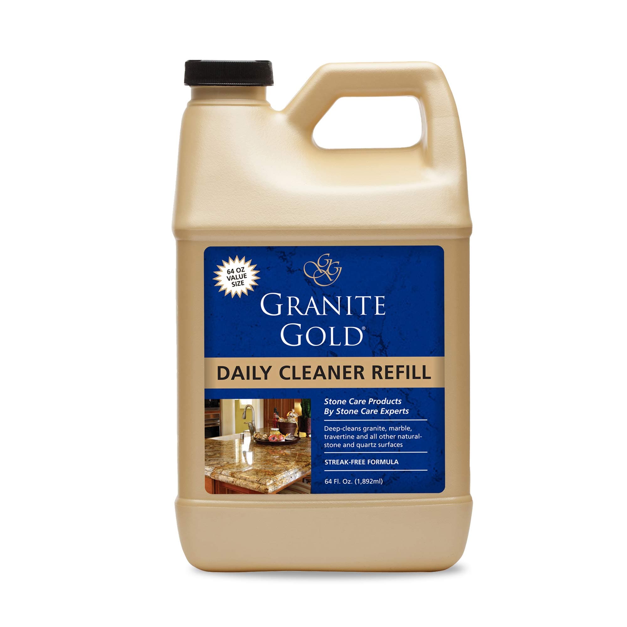 Daily Cleaner Refill Streak-Free Cleaning for Granite, Marble, Travertine, Quartz, Natural Stone Countertops, and Floors, 64 Fluid Ounces, 1-Pack