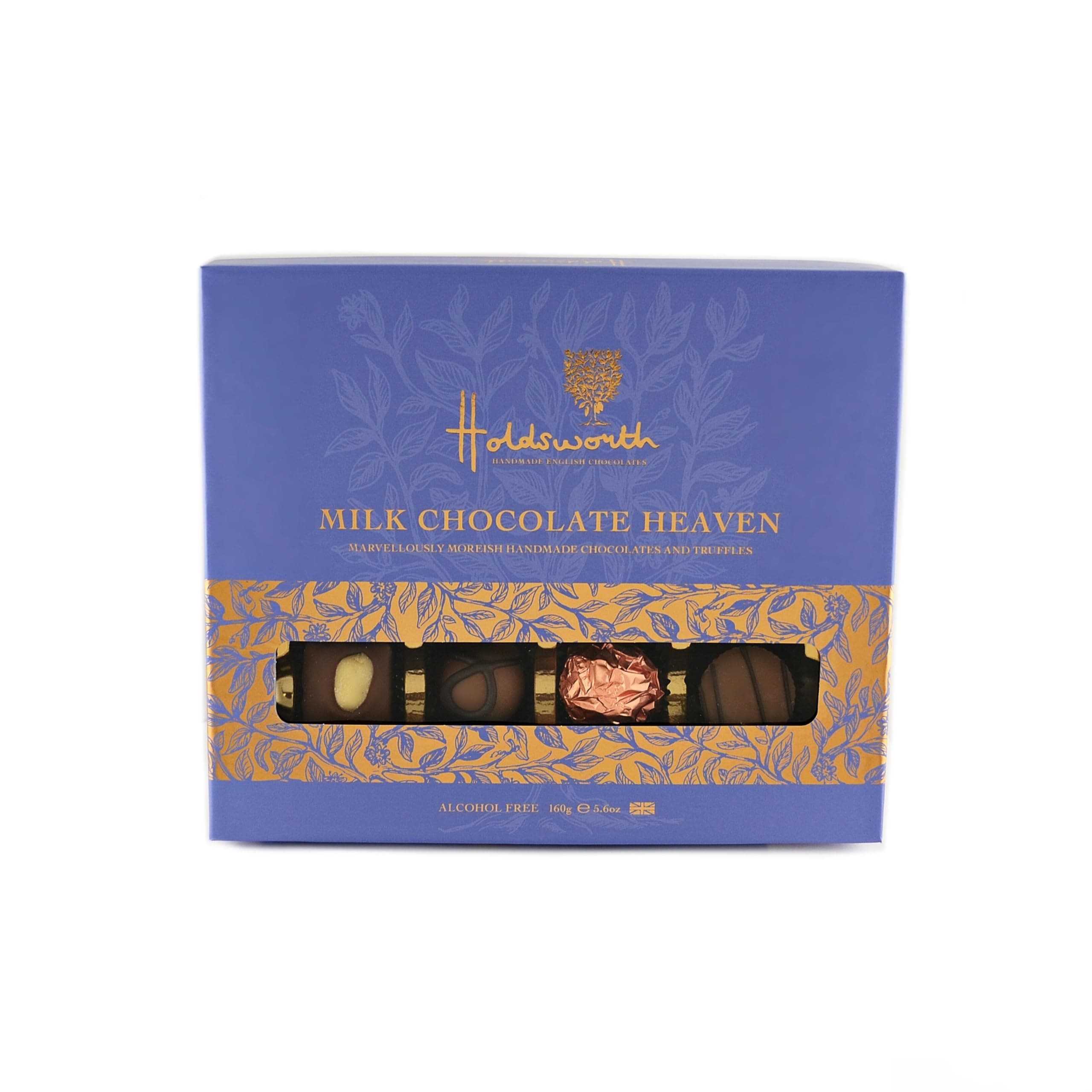 Holdsworth Chocolates Luxury Classic - Handmade Truffles Heaven Milk Chocolate Assortment - 160g