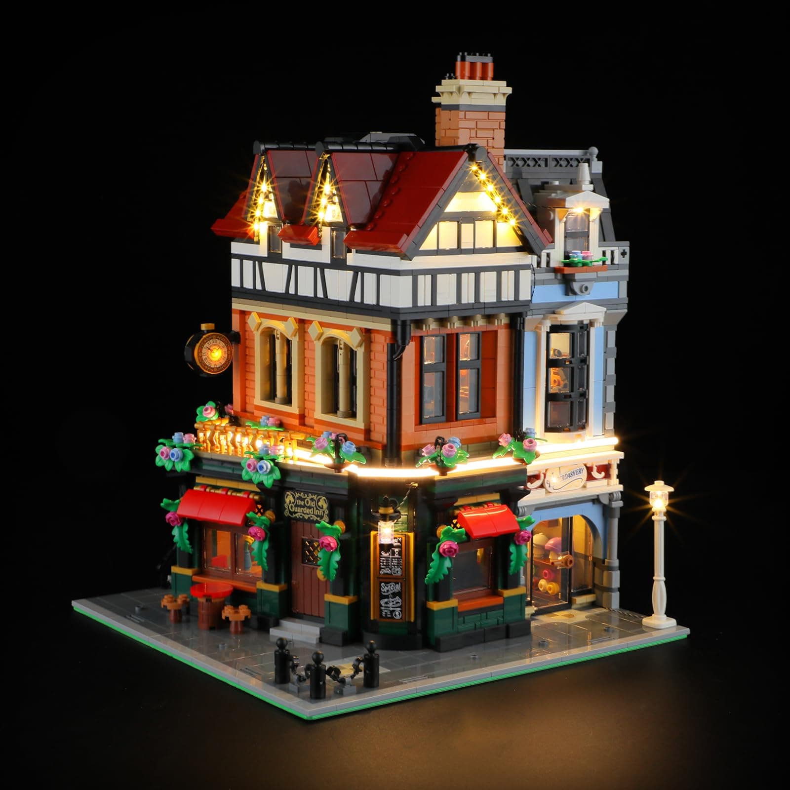 2.0 Light Kit for Lego Tudor Corner Building Sets-Innovative Led Lighting Compatible with Lego Icons 10350 Building Sets (Not Included Lego Set)