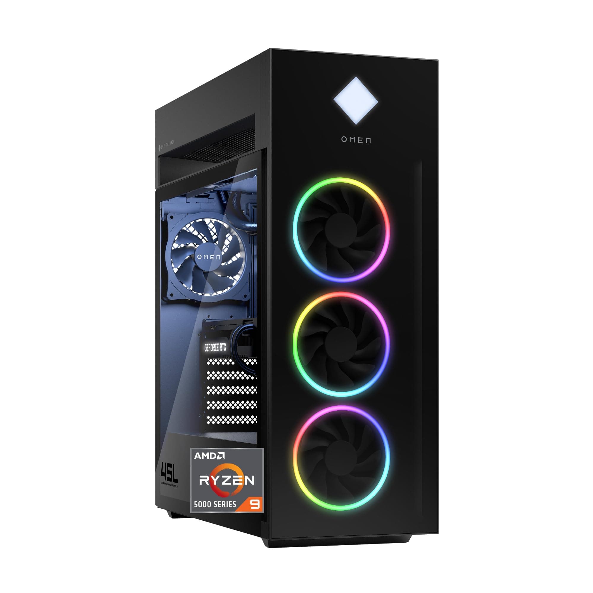 OMEN 45L Gaming Desktop, AMD Ryzen 9 5900X, 32 GB RAM, 1 TB Solid State Drive, NVIDIA GeForce RTX 3080 Ti Graphics, Windows 11 Home, GT22-0182 (2023)