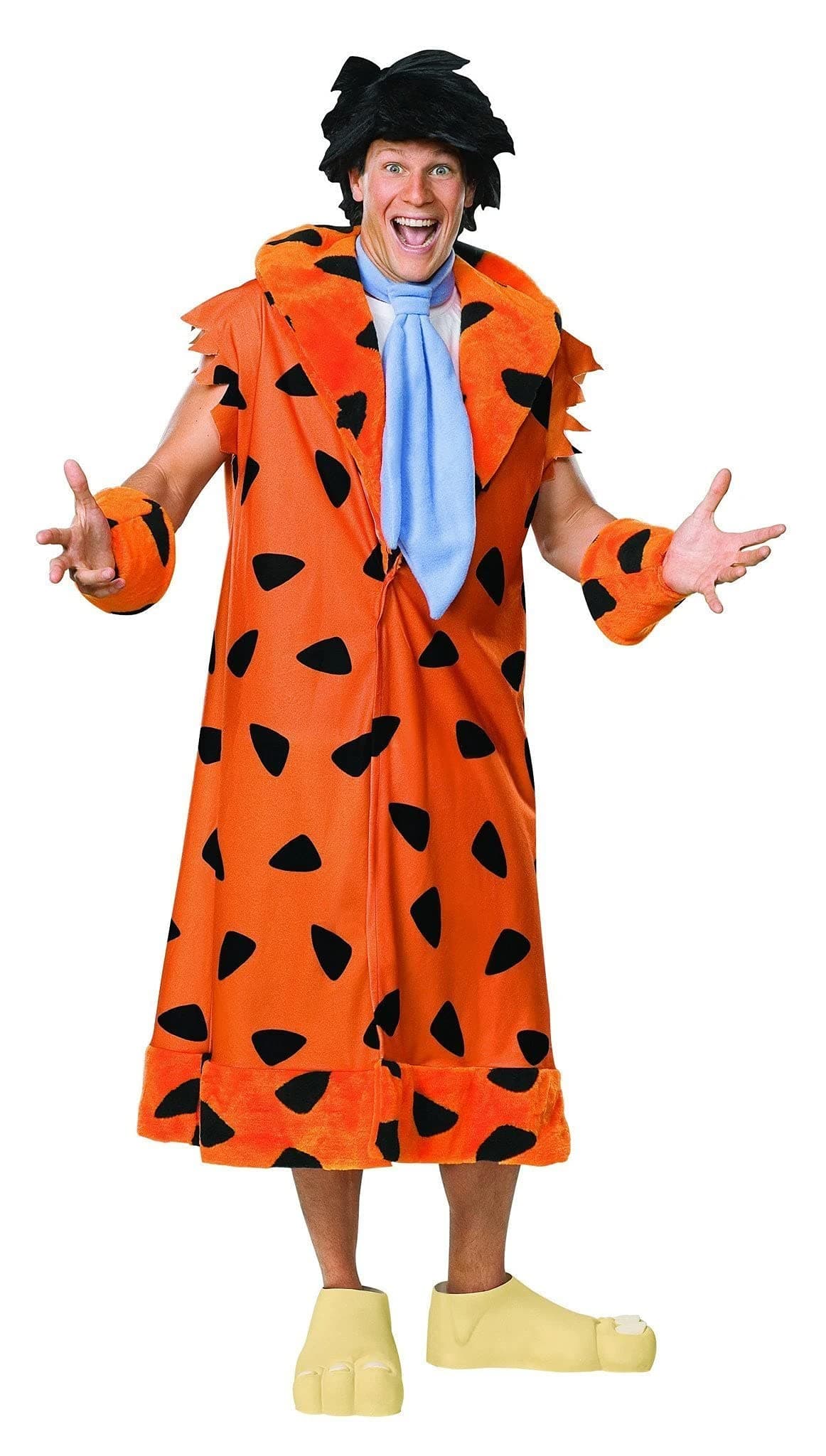 The Flintstones, Fred Flintstone, Adult Plus Size Costume With Wig And Shoe Covers