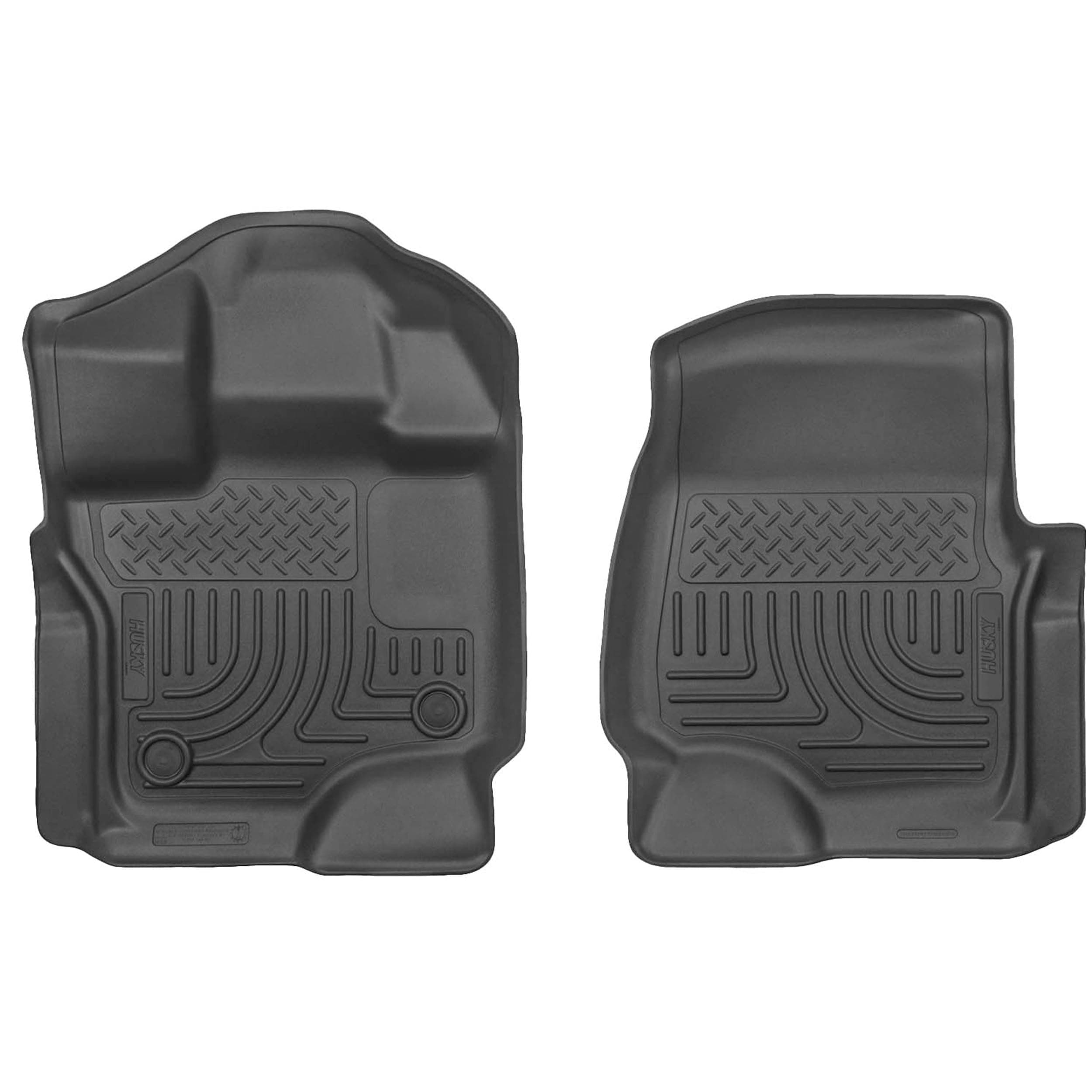 Husky Liners Weatherbeater | Fits 2015-2023 Ford F - 150 SuperCrew/SuperCab/Lightning, Front Row Liner, Black | 18361