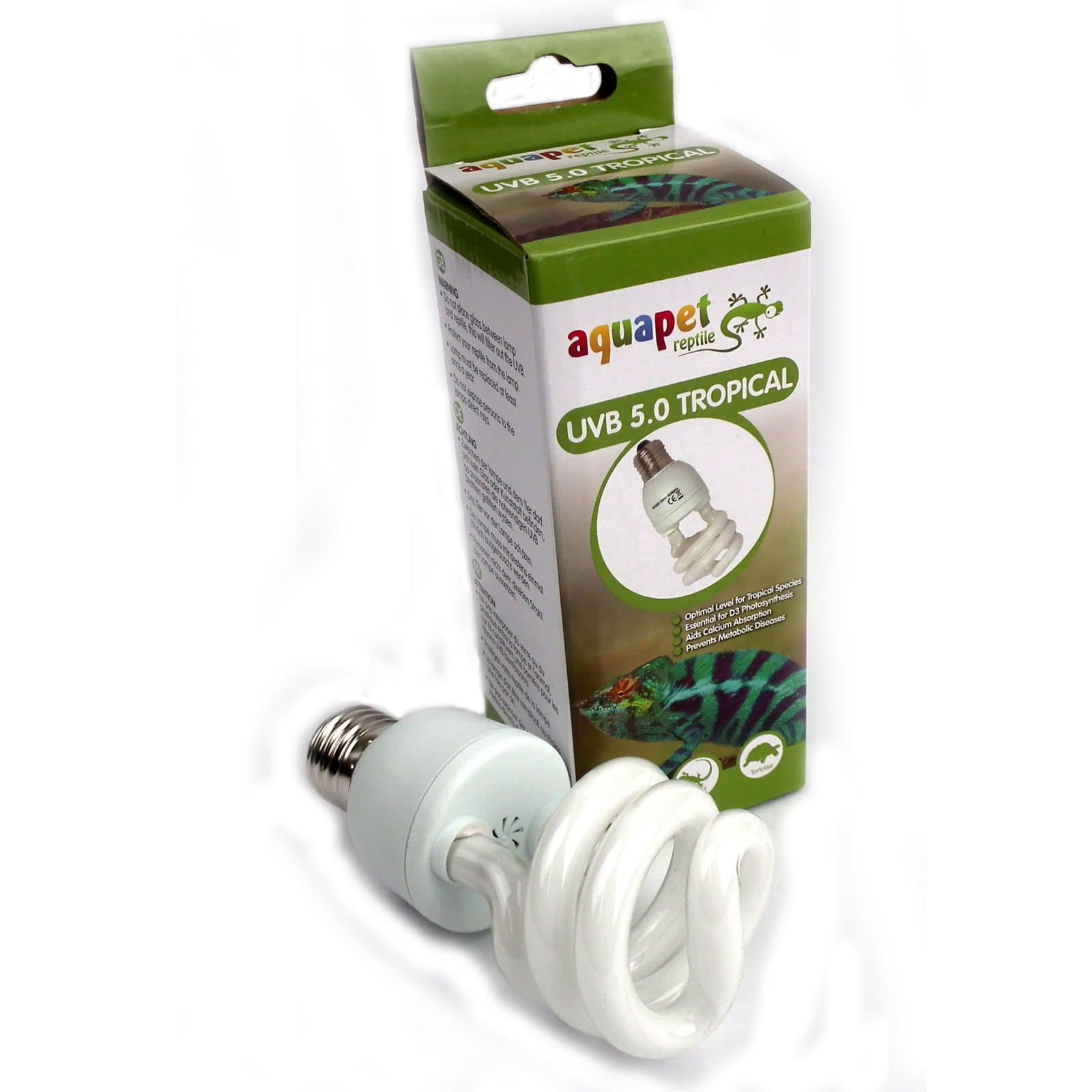 aquapet Reptile Vivarium Compact Fluorescent UV UVA + UVB + Daylight 5.0 26W Screw In …