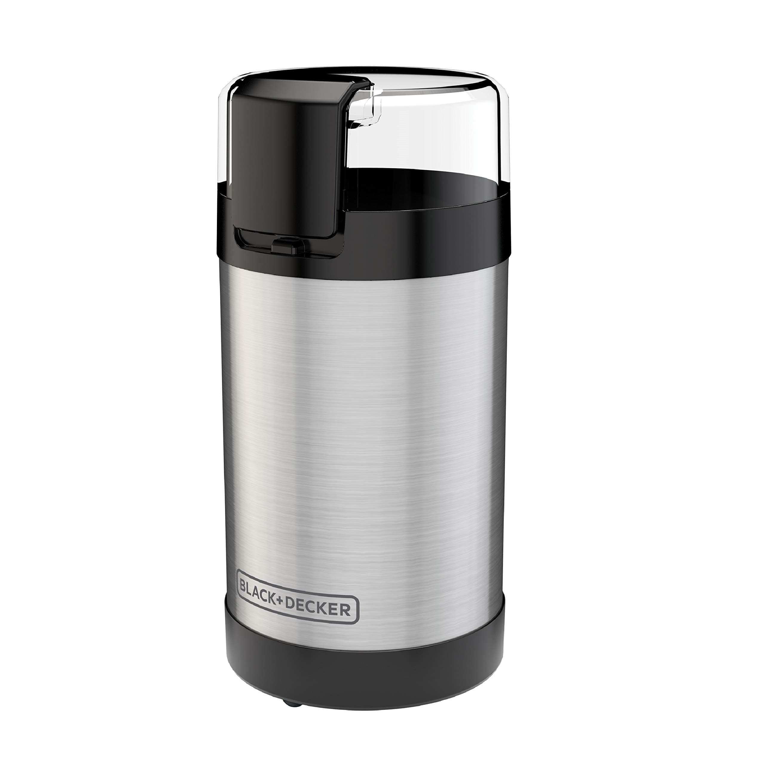One Touch Coffee Grinder, 2/3 Cup Coffee Bean Capacity, Spice Grinder, One Touch Push-Button Control -150 Watts -Stainless Steel Blades