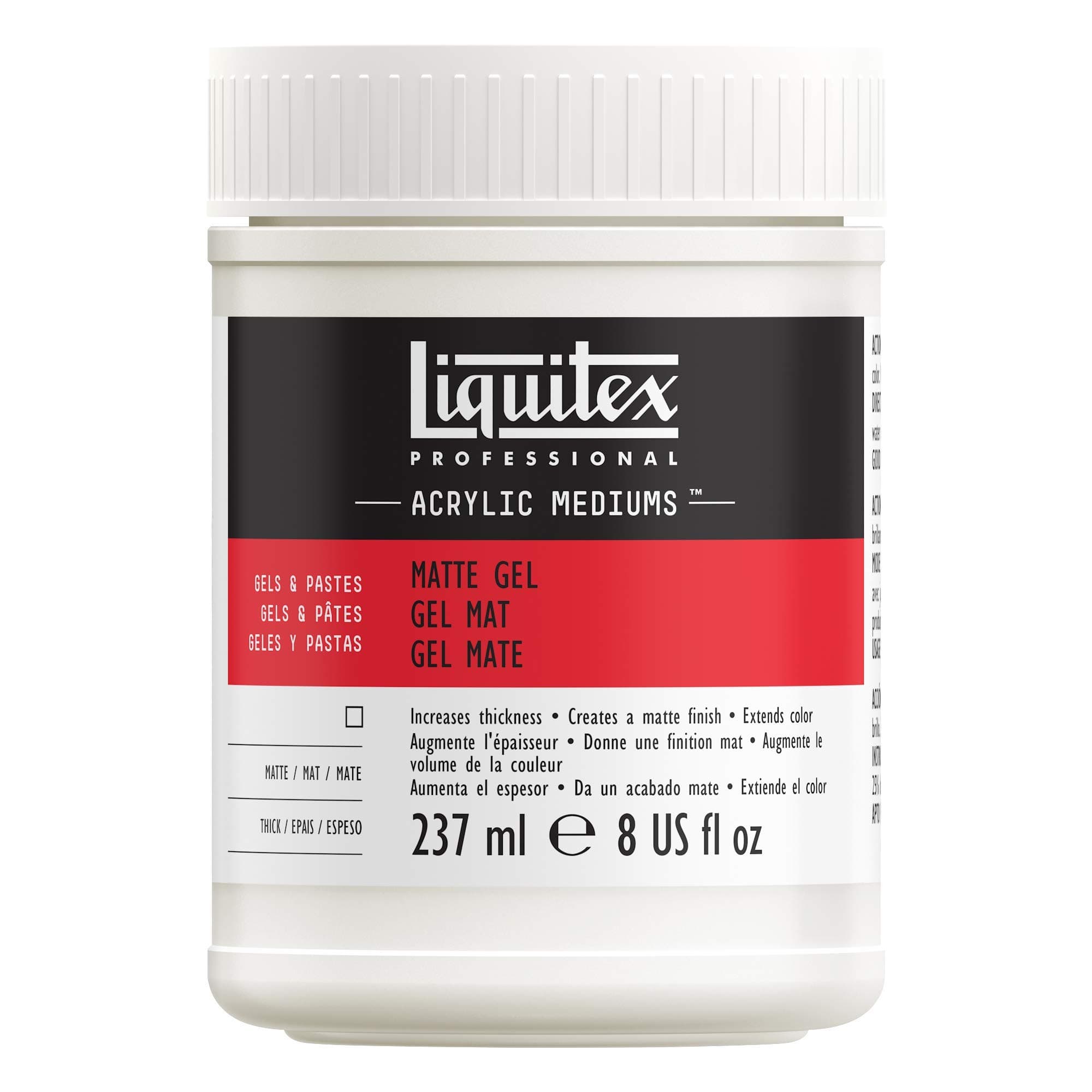 Liquitex 5321 Professional Matte Gel Medium, 8-oz, 8 oz, Clear