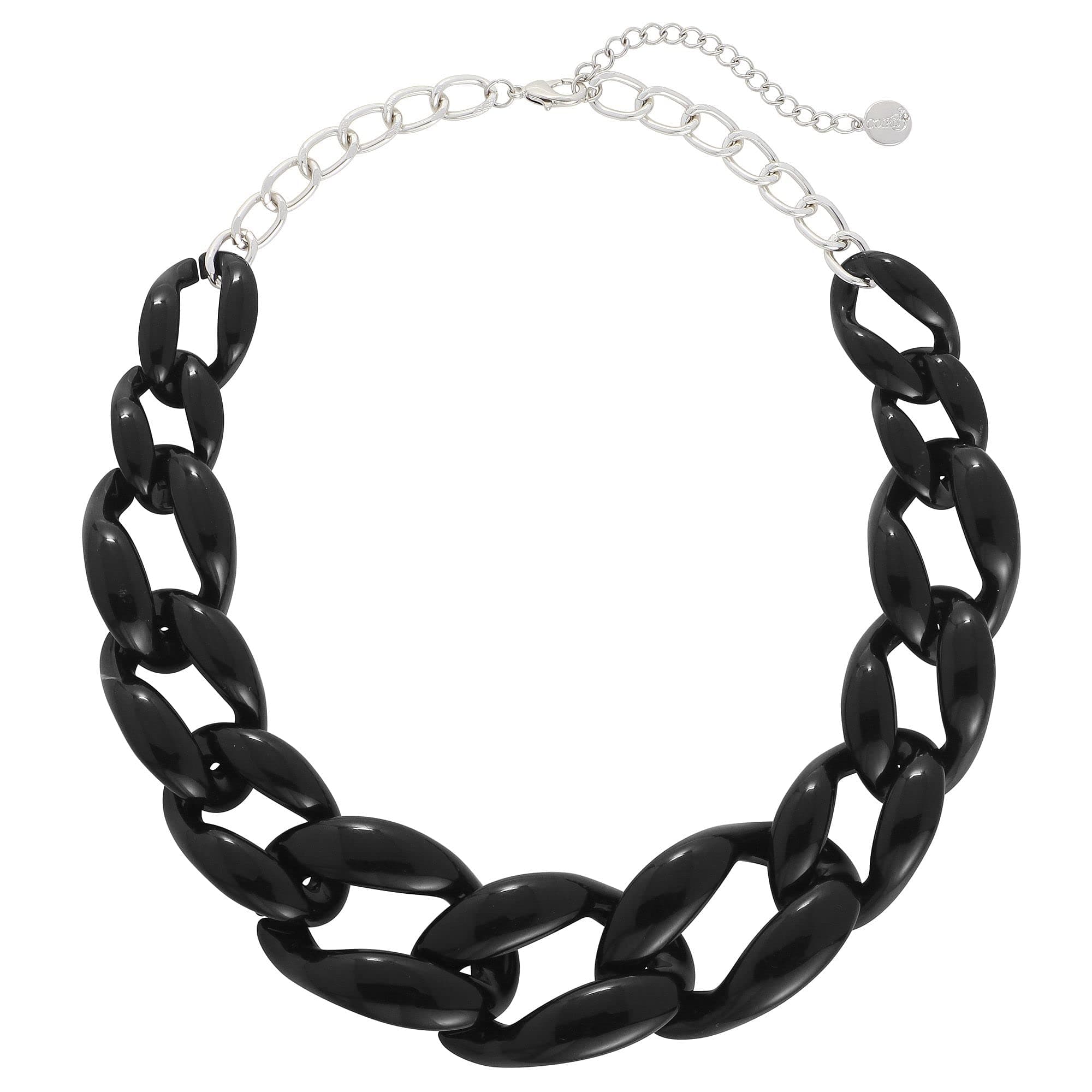 Coiris Statement Chunky Acrylic Chain Link Choker Necklace Fashion Women Collar Necklaces Acrylic Resin Chain Necklace