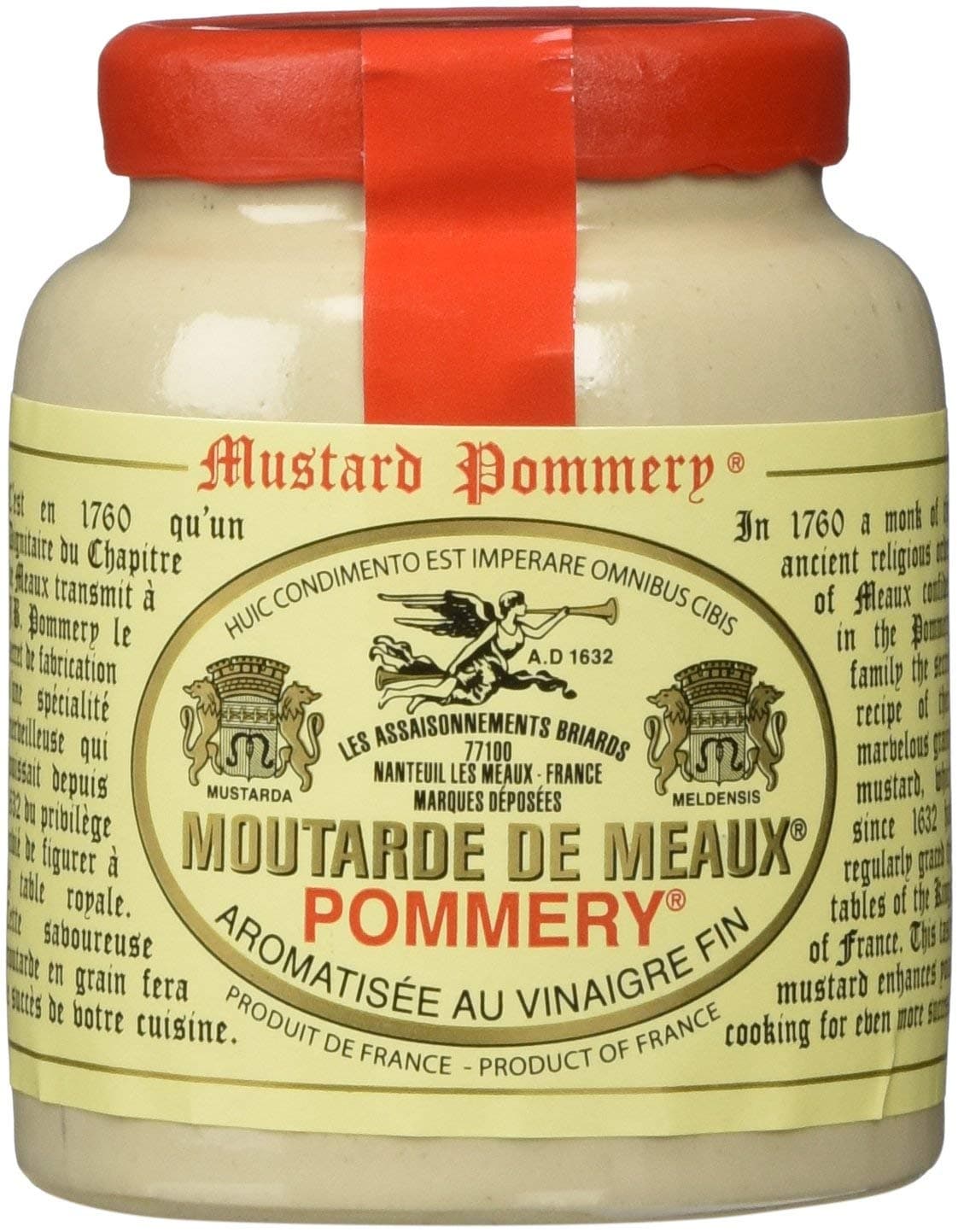 Pommery Mustard Meaux Moutarde in Pottery Crock, 3.5 oz (2 Pack)