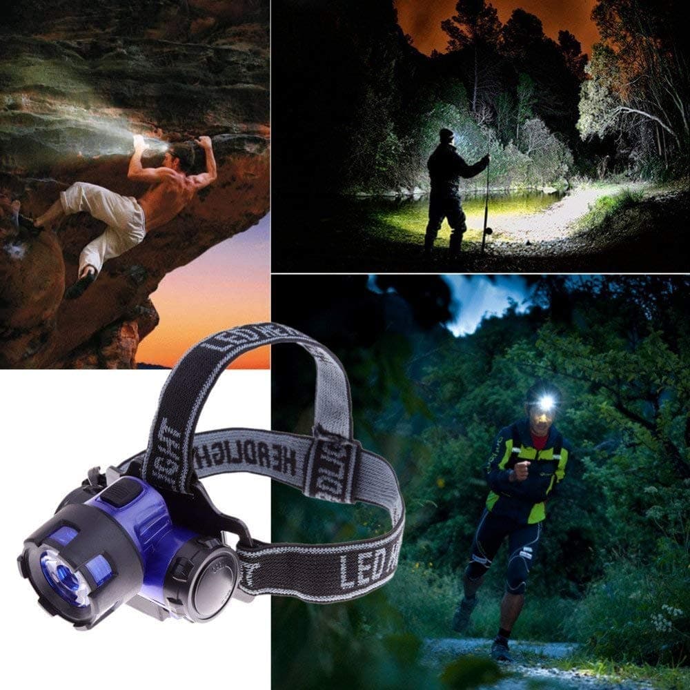 MOSHTU Head Light Torch LED Zoom Head Light LED Headlamp with Elastic Straps for Trekking Cycling Industrial Work
