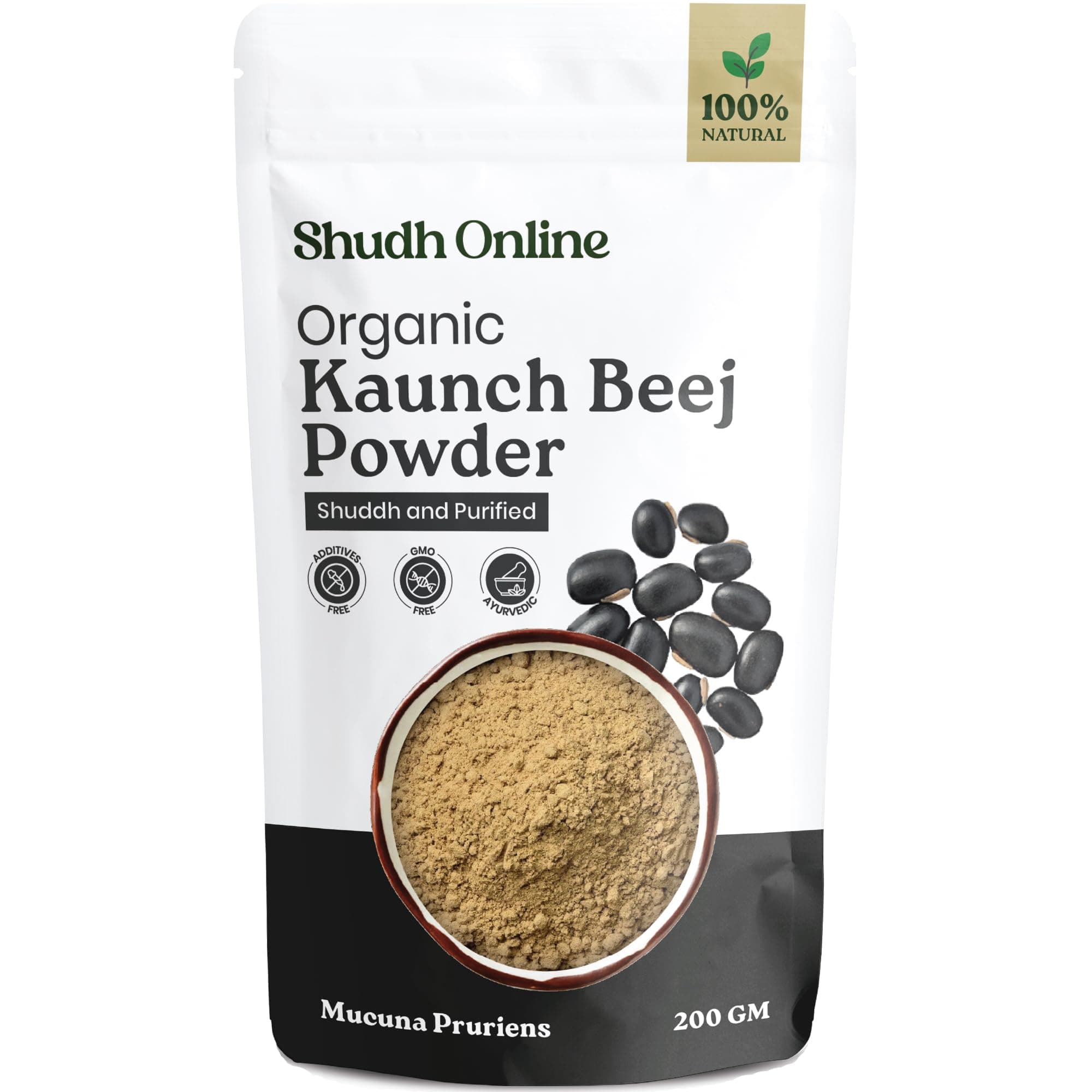 Shudh Online Black Kaunch Beej Powder/Mucuna Pruriens (200 grams)