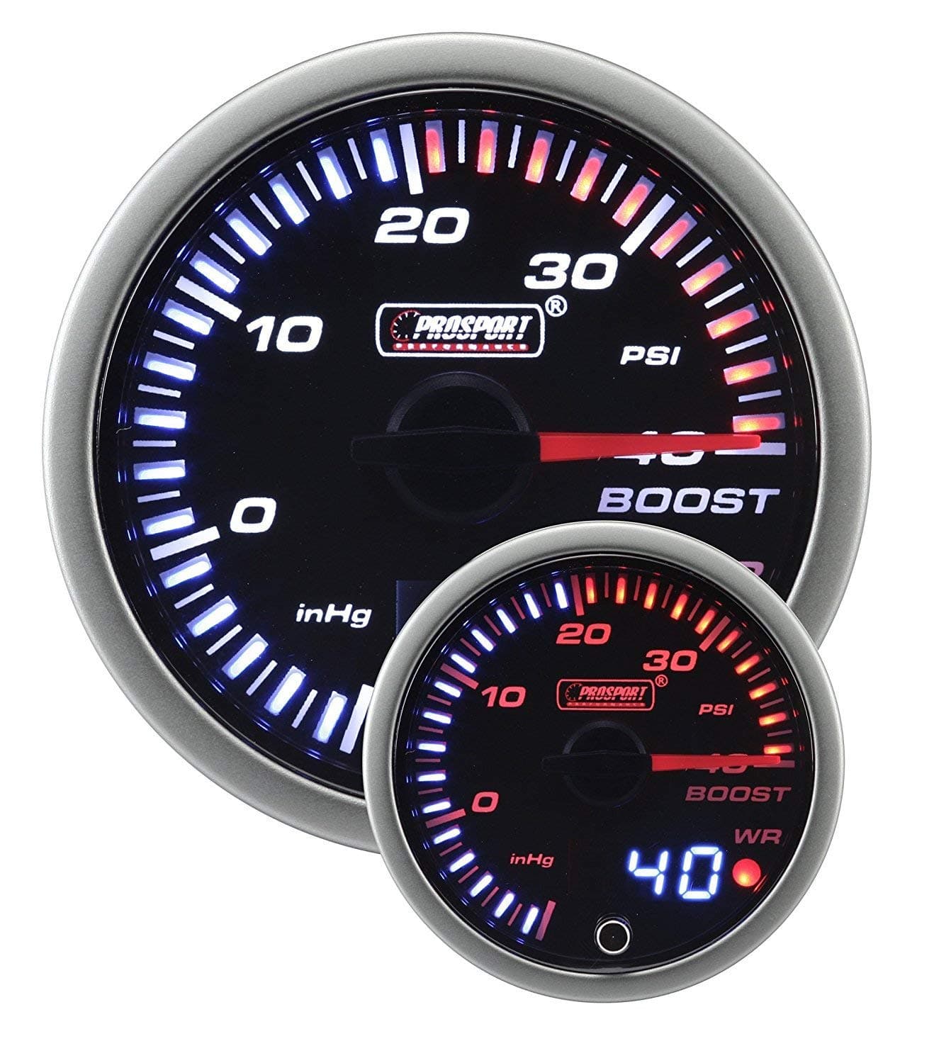 Boost Gauge- Electrical Amber/White JDM Series 52mm (2 1/16")
