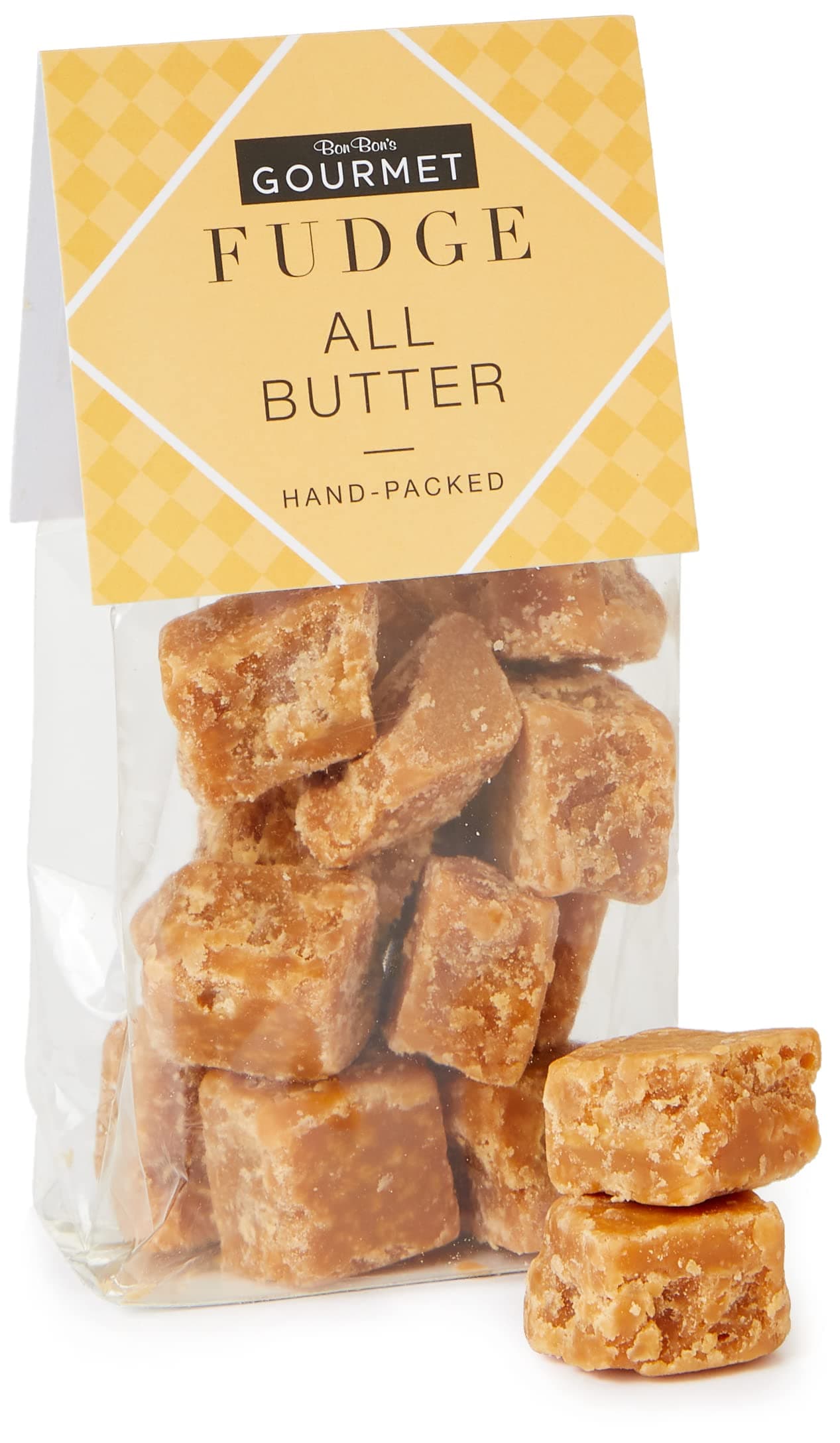 Bon Bons Gourmet All Butter Fudge - Artisanal Small Batch Production Hand Packaged Premium Quality Ingredients Delicious Flavour Great Gift Idea Luxury Confectionery Vegetarian - 150 g Pack