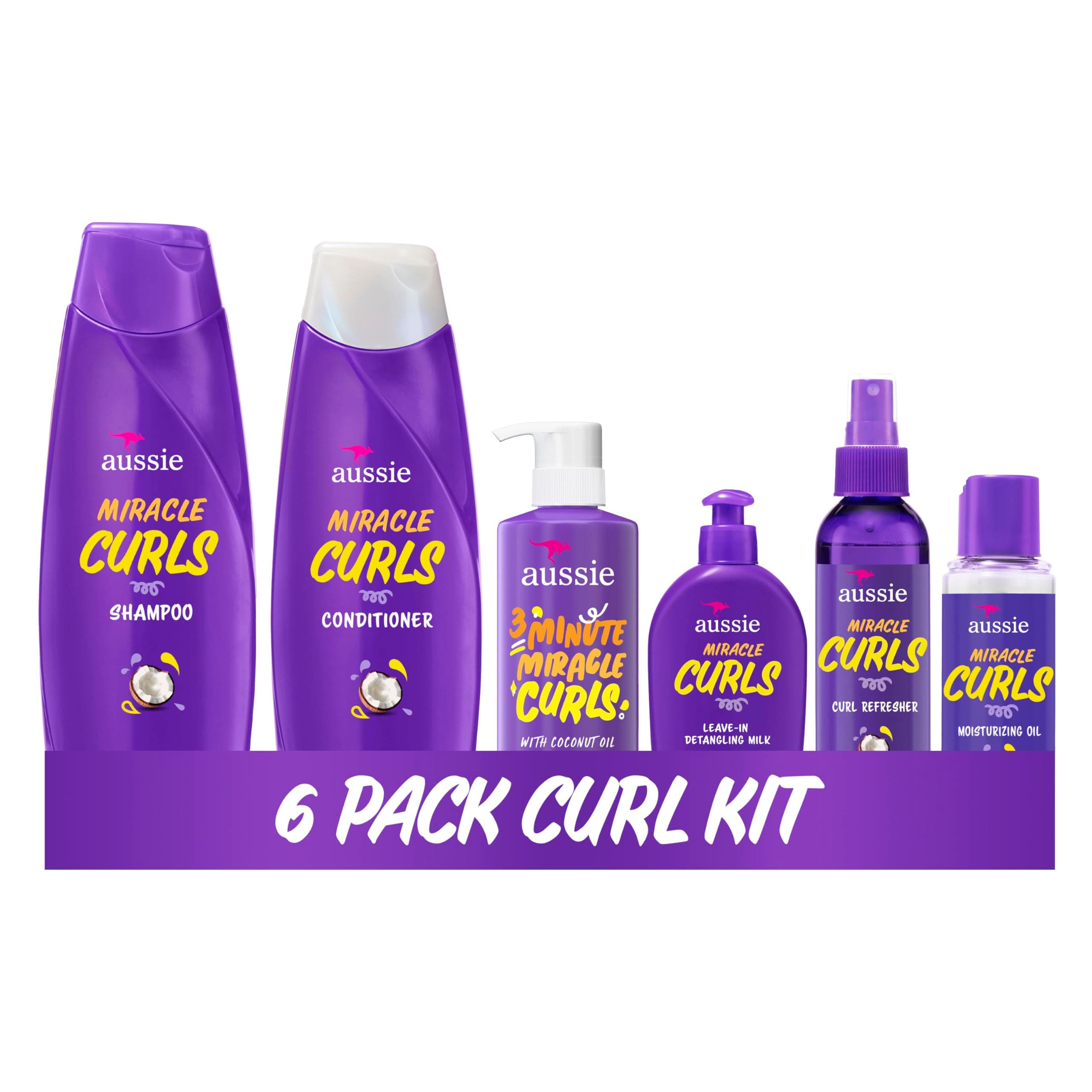 - Miracle Curls: Shampoo, Conditioner, Deep Conditioner, Refresher Gel, Detangling Milk, Oil Treatment 6-Piece Set