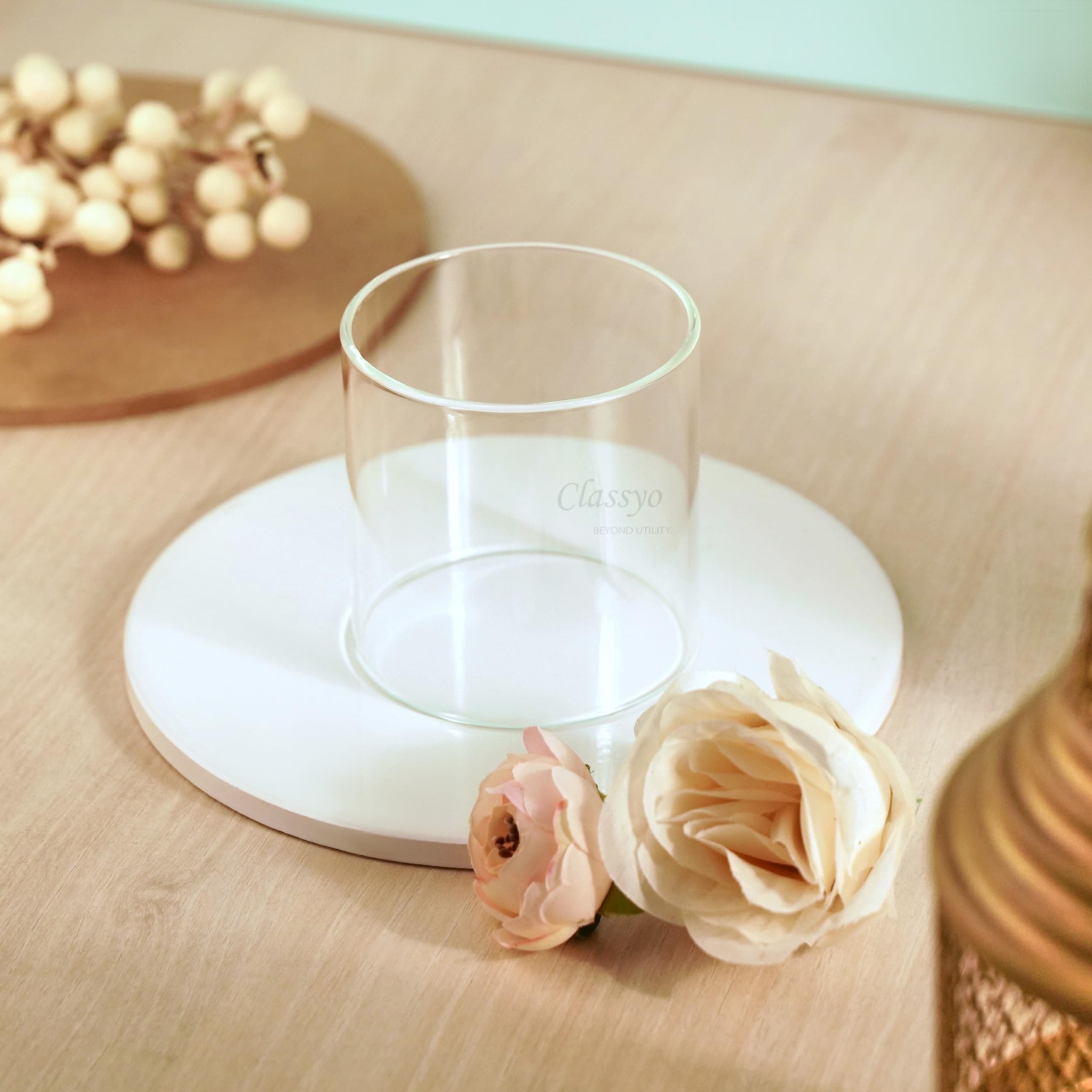 Borosilicate Glass Cover Only Without Diya (2.5 in x 3 in, Small Size)