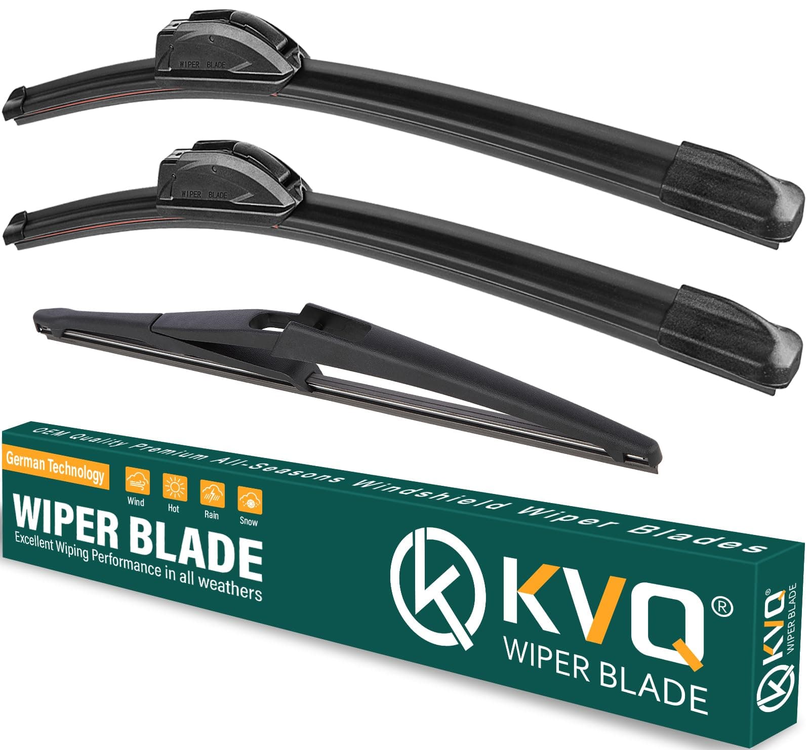 Windshield Wiper Blades Replacement for Nissan Kicks 2018 2019 2020 2021 2022 2023,Original Equipment Replacement Front Rear Wiper Blade Set - 26" 16" 12" (Set of 3)
