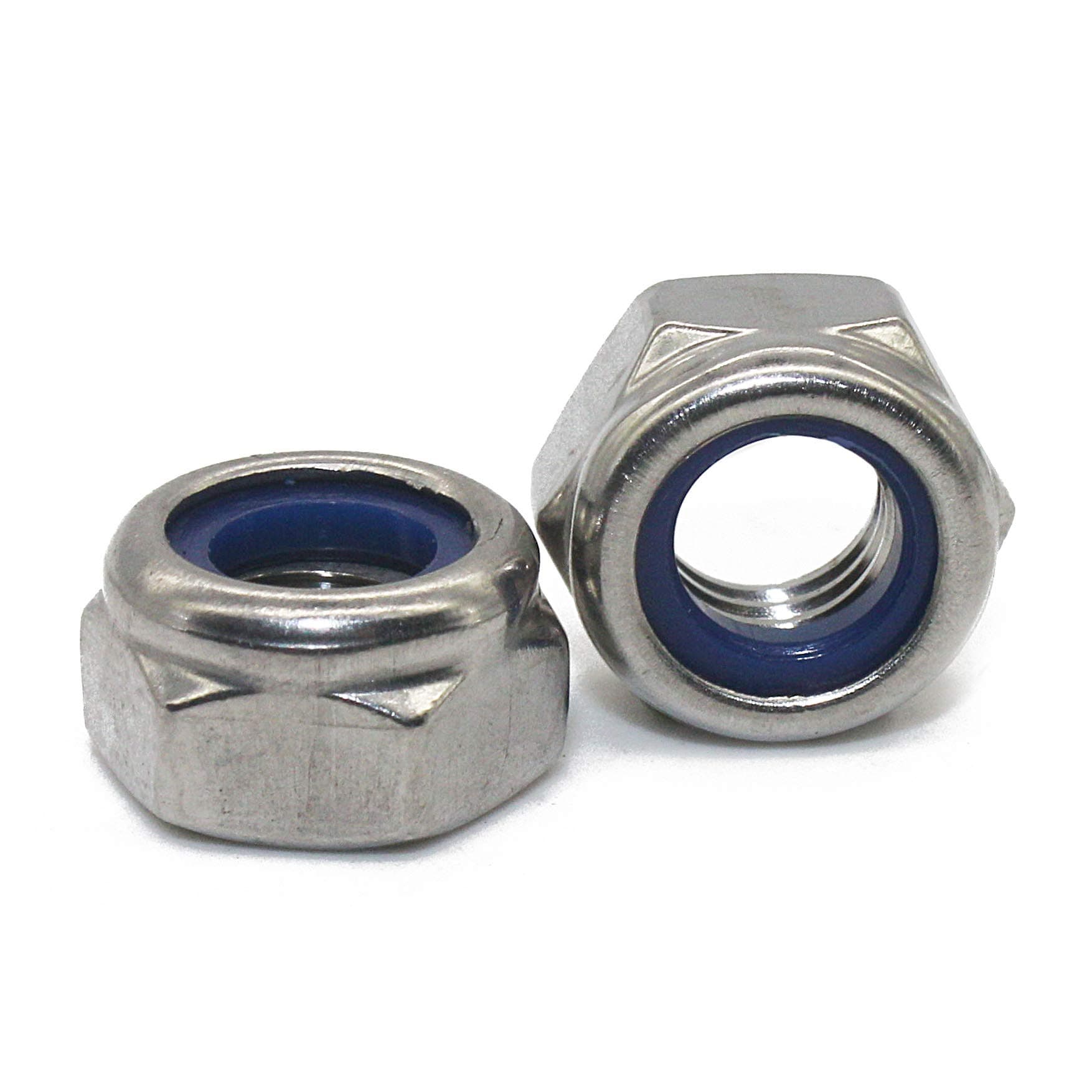 Fullerkreg 10-32 Nylon Insert Hex Lock Nuts, Stainless Steel 18-8, Plain Finish, Quantity 100