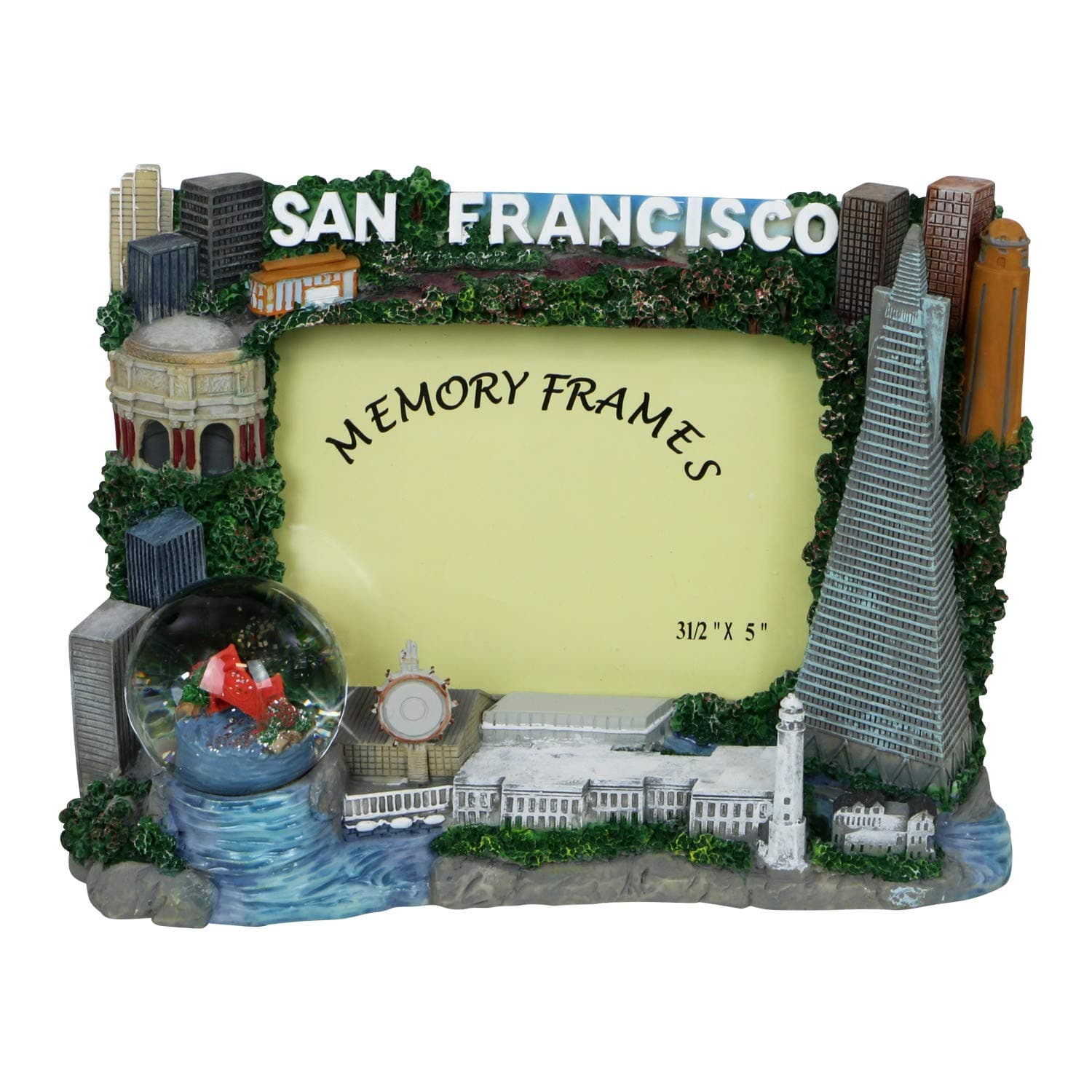 San Francisco Picture Frame with Snow Globe 3.5 x 5 Inch Photo Frame