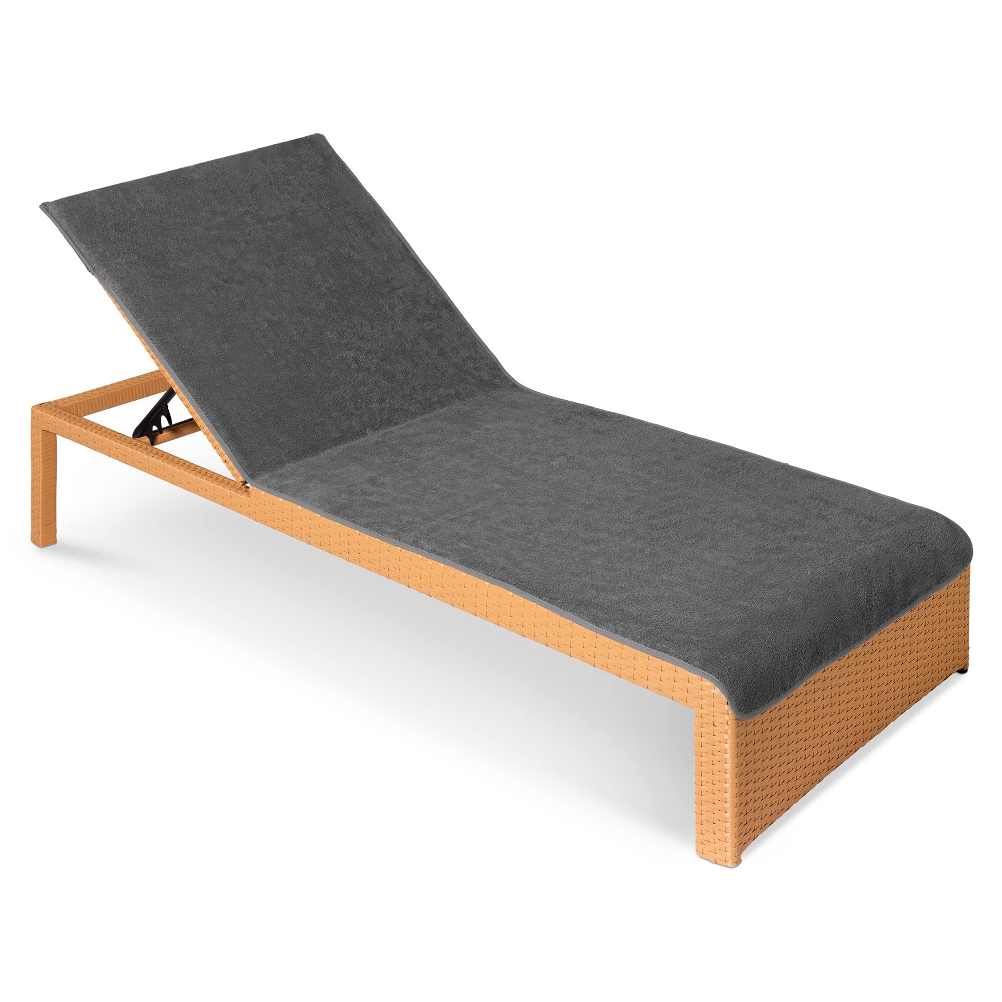 JEMIDI Sun Lounger Cover – Garden Chair Cover 200 x 75 cm Cotton – Large Size Towel for Beach Pool Tan