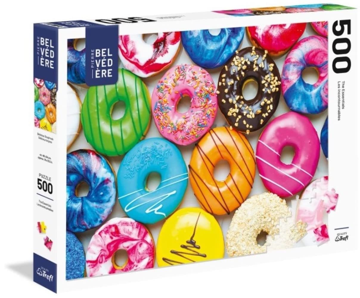 • 500-Piece Puzzle • Delicious Doughnuts • 48 x 34 cm • The Jigsaw Family Puzzle Table Game • 650208