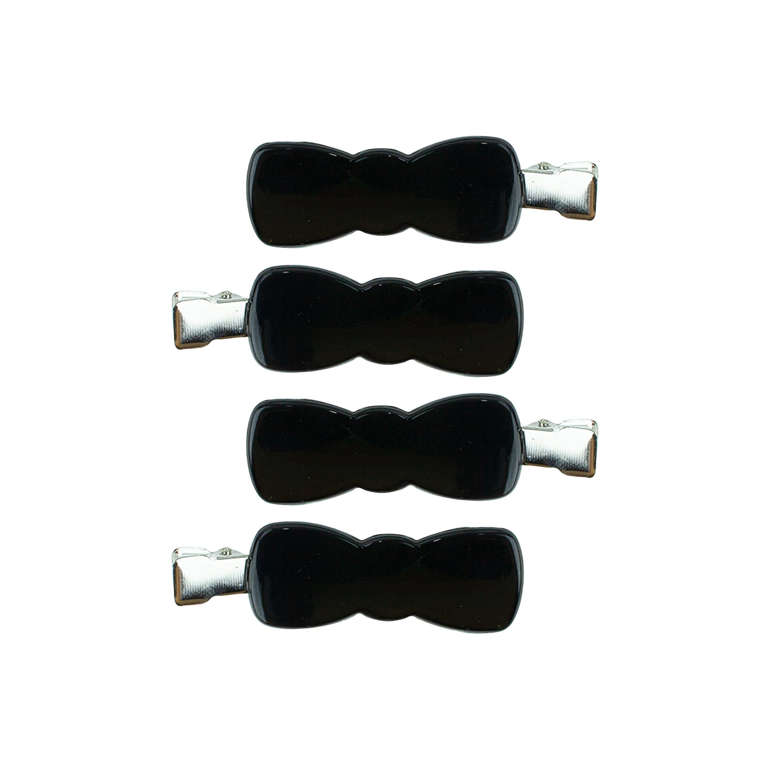 Kitsch Creaseless Hair Clip For Makeup Application, 4 Count (Black)