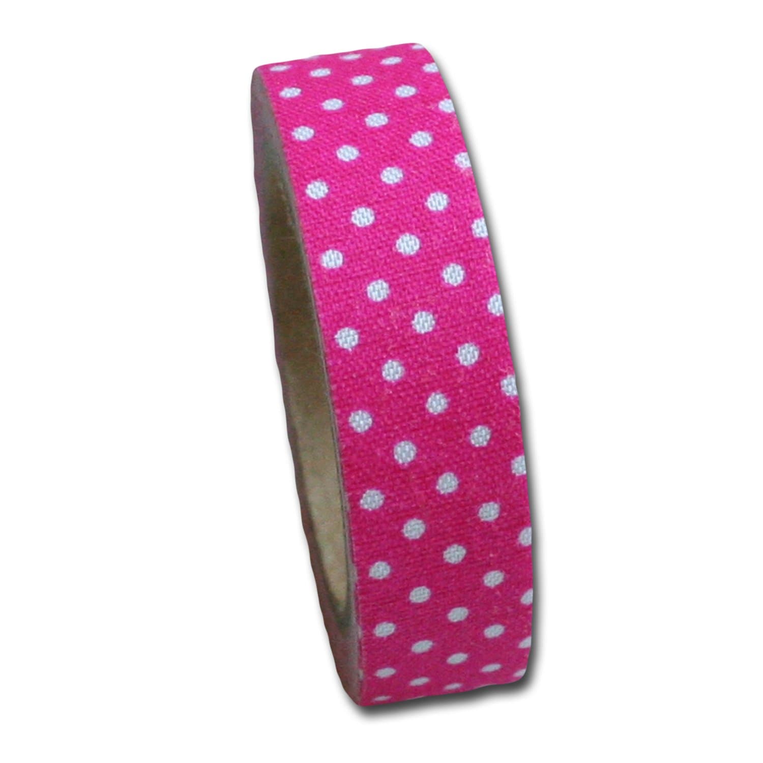 Maya Road FT2513 Candy Dots Fabric Tape for Crafting, Pink Punch
