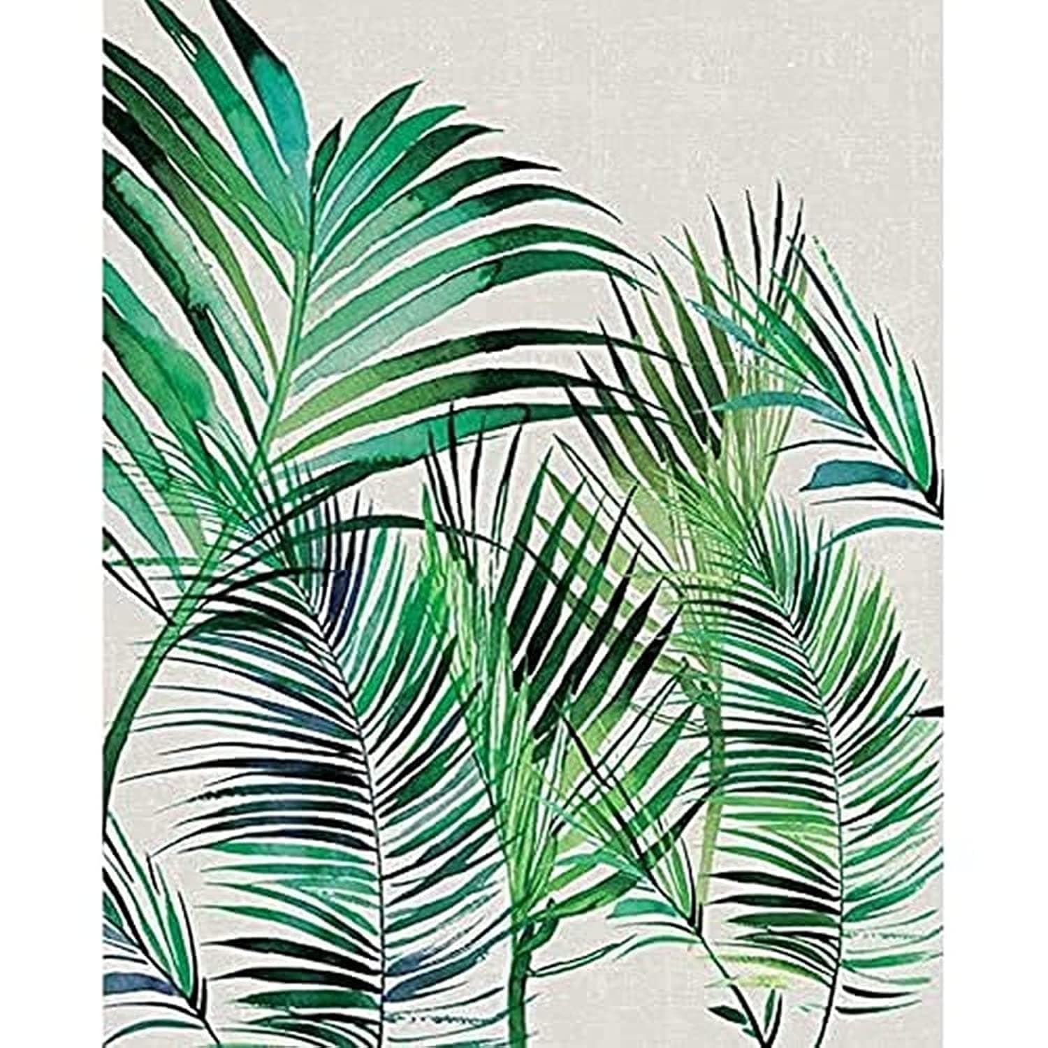 Artze Wall Art Summer Thornton WDC94652 'Palm Leaves' Canvas Print, Cotton, Multi-Colour, 3.20 x 40.00 x 50.00 cm