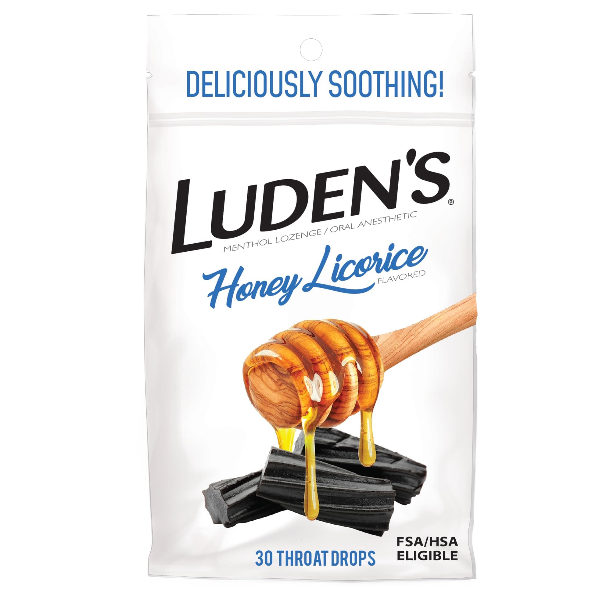 Honey Licorice Throat Drops | Deliciously Soothing | 30 Drops | 1 Bag