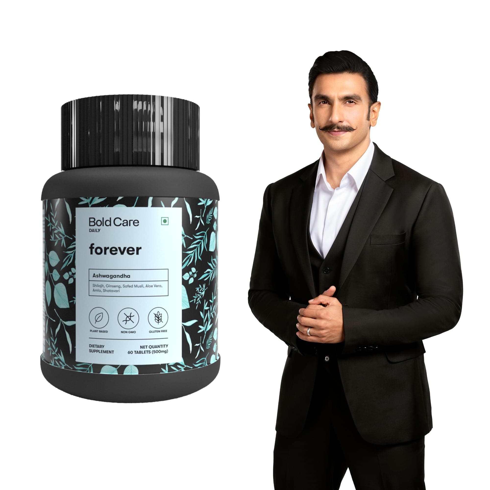 Forever 60 Capsules - Ashwagandha & Shilajit - Stamina Booster Supplements for Men - All Natural Safed Musli, Shatavari & More