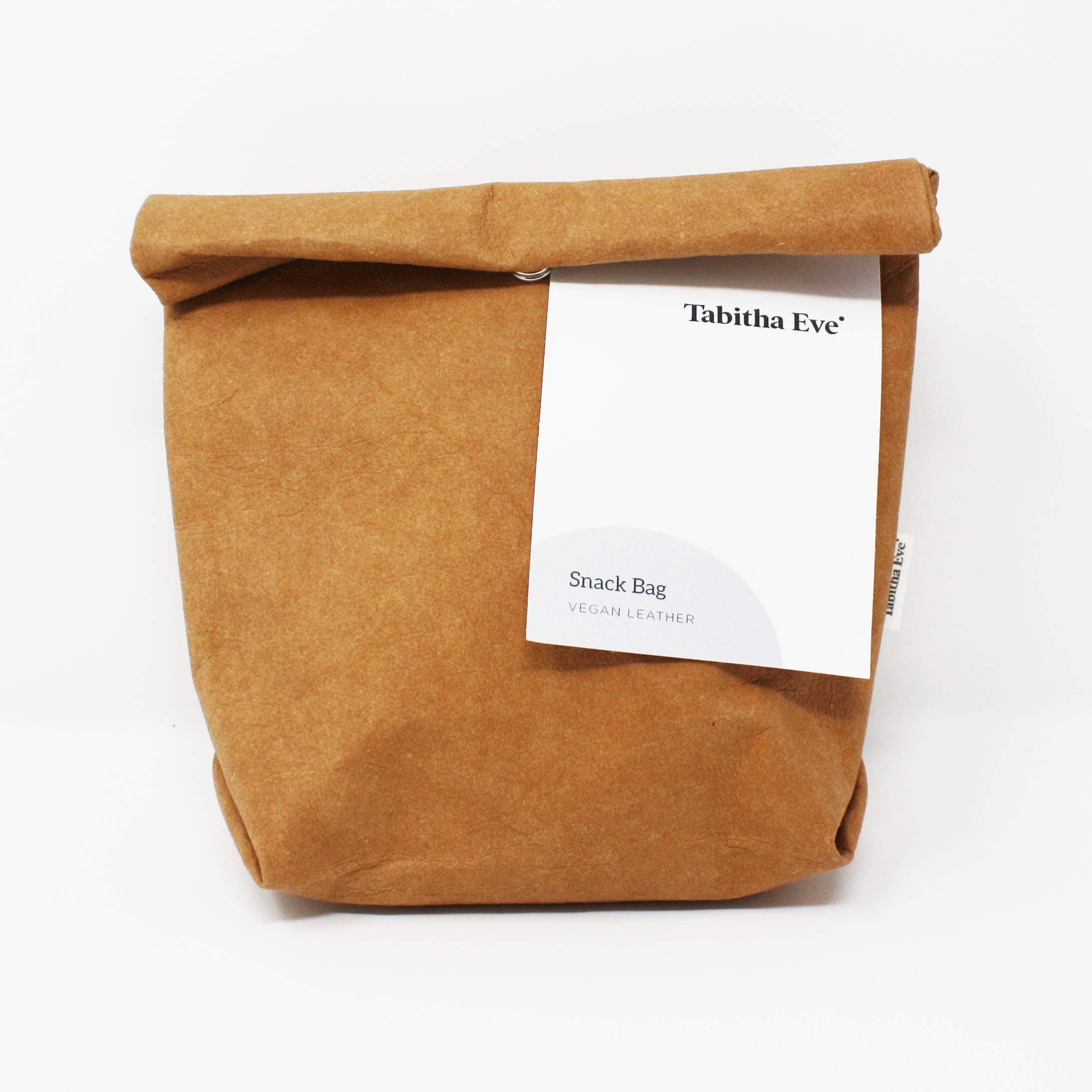 Tabitha Eve | Vegan Leather Snack Bag – Biscuit | Washable & Reusable | Handmade in UK | Eco Friendly, 15cm x 16cm x 5cm, VLEATHLBISC
