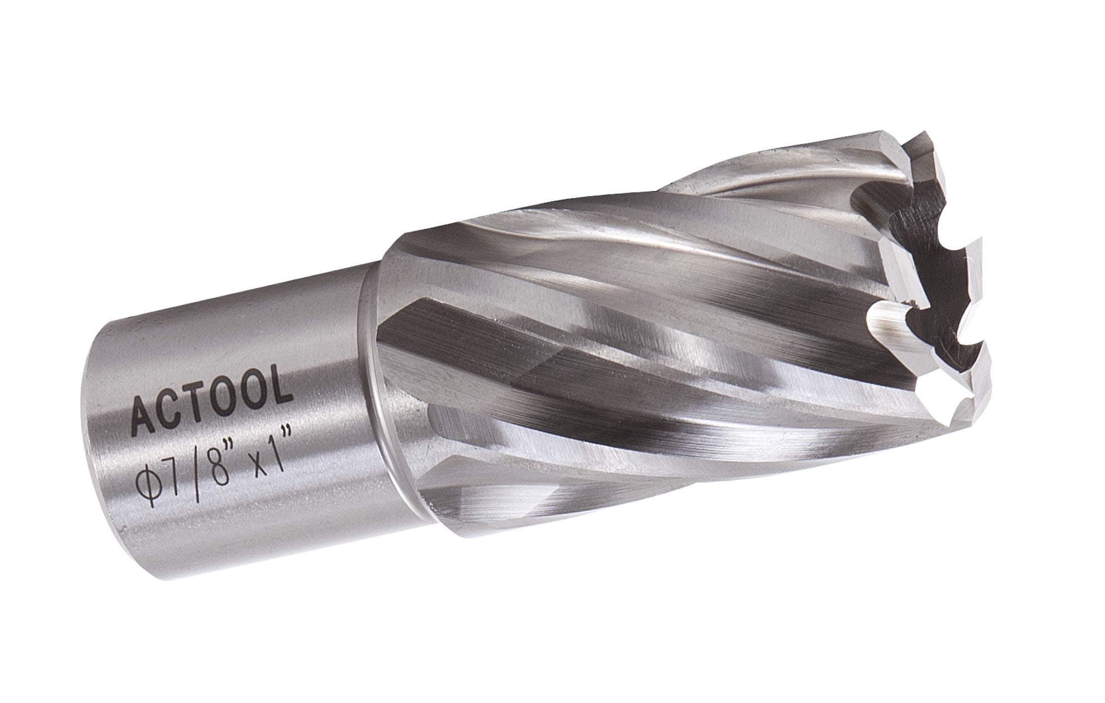 ACTOOL7/8" Diameter × 1" Depth of Cut HSS ANNULAR Cutter with 3/4'' Weldon Shank
